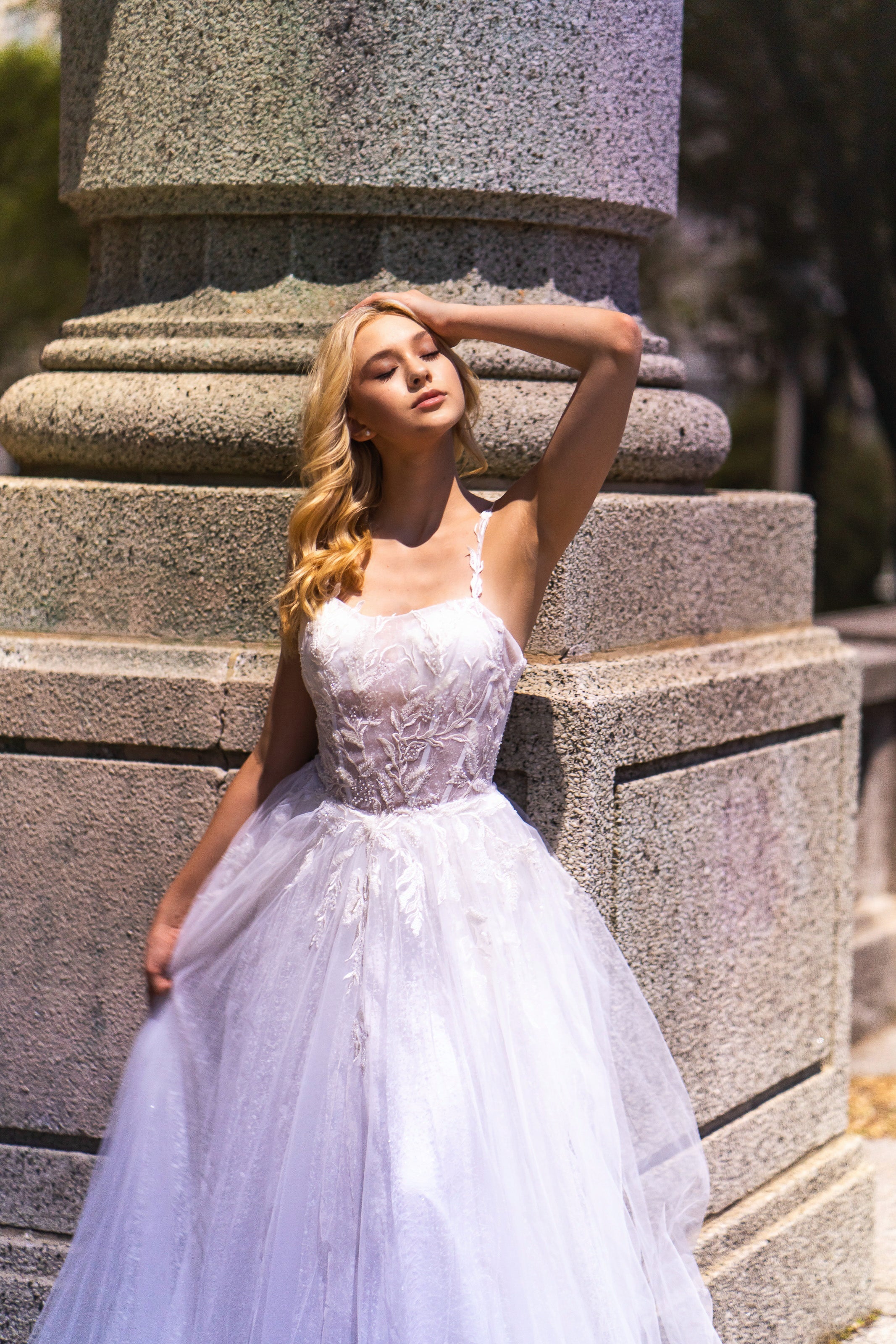 Sheer Bodice Lace Bridal Ballgown with Sweetheart Neckline 51042