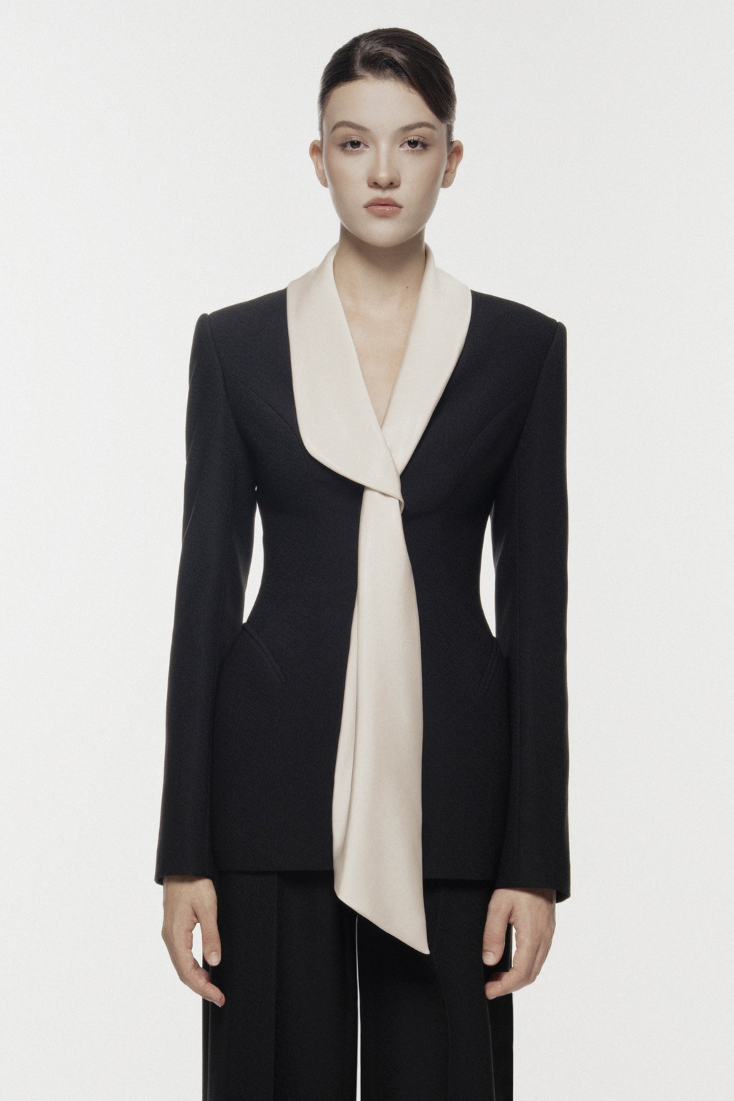 Silk-Scarf Lapel Tailored Vest