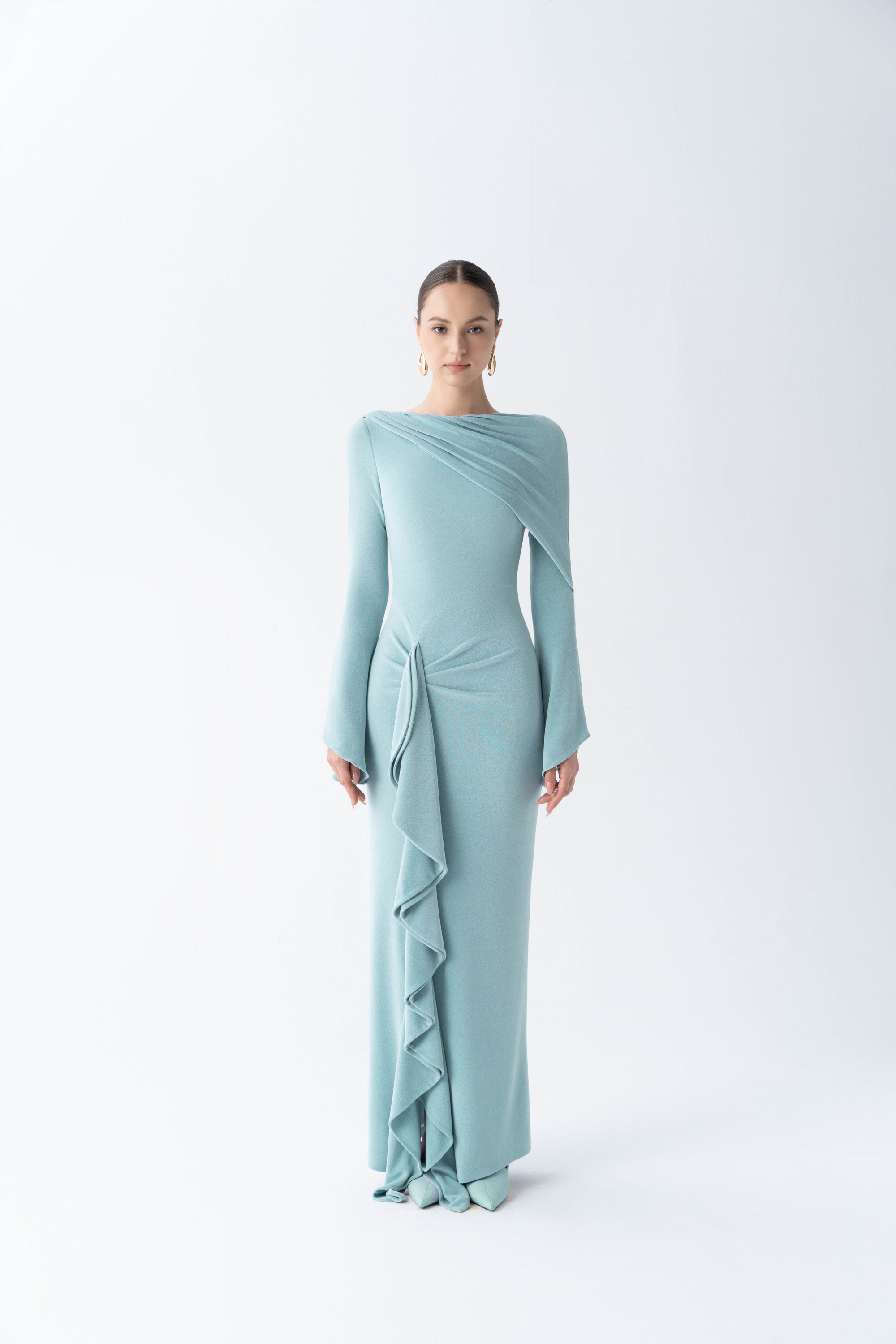 Starlit Ruffle Gown