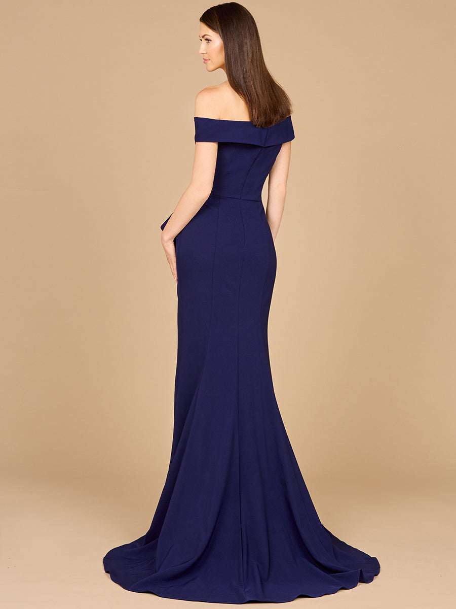 Style 28981 – Navy Sleeveless A-Line Long Gown | Elegant Formal Prom & Evening Dress by Lara