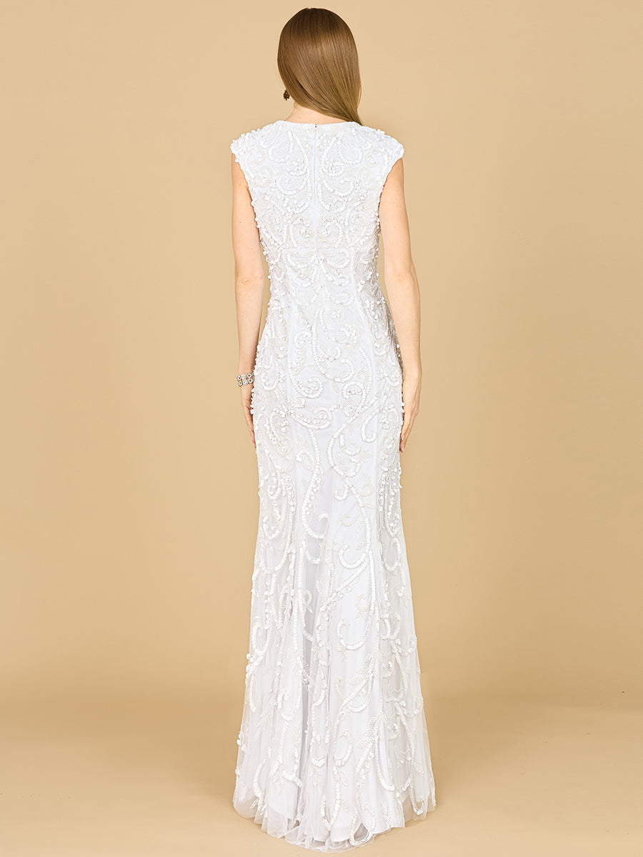 Style 51184 – Ivory Sleeveless A-Line Column Wedding Gown | Elegant Bridal & Formal Evening Dress