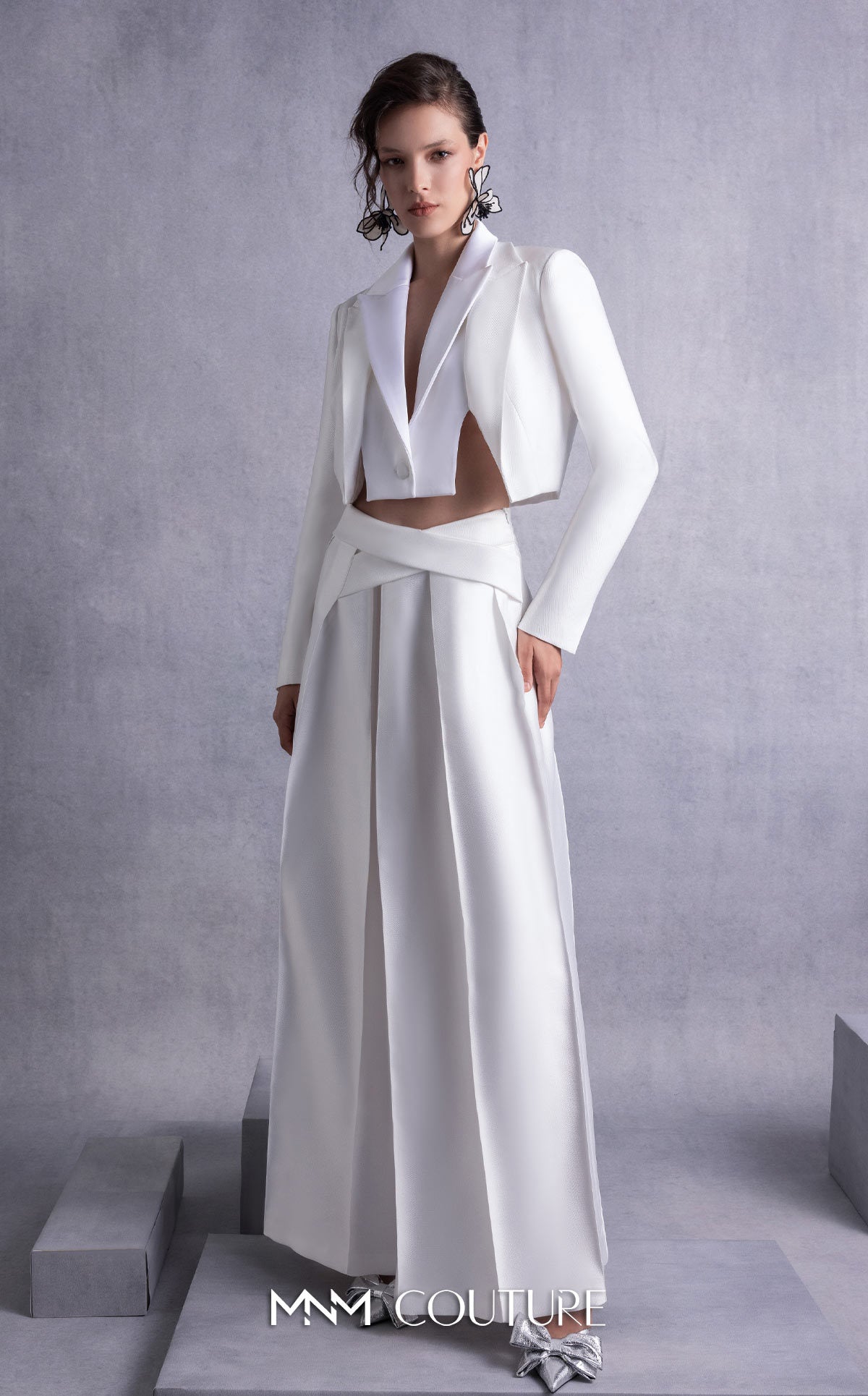 Style GOS2515 Cropped Piqué and Razmir Jacket Piqué Pants