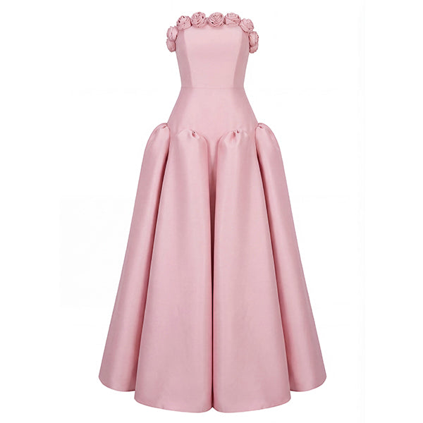 Noa Dress – Strapless Rosette Ballgown