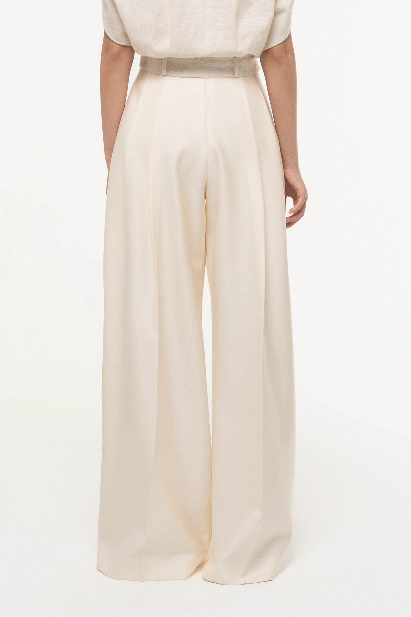 Taffeta Wide-Leg Pants