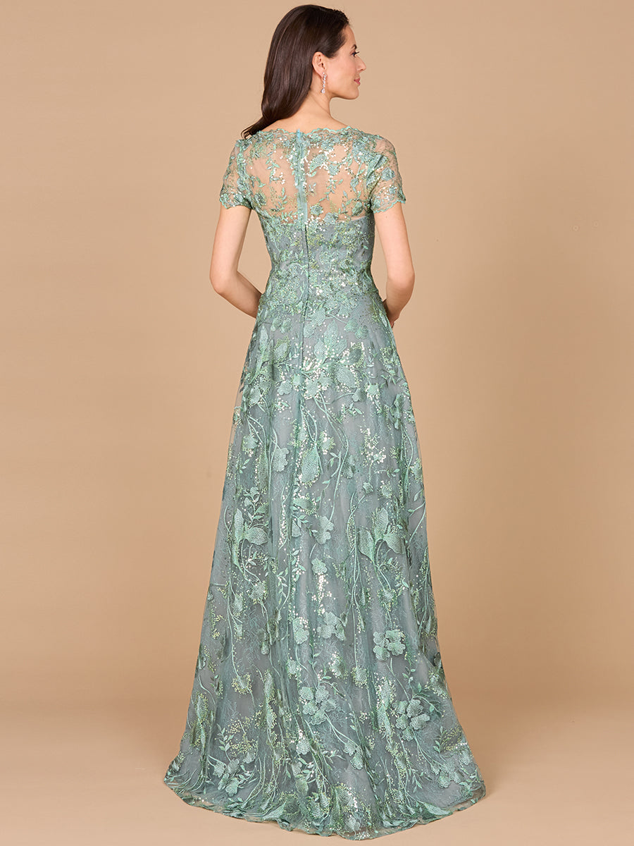 Tonal Lace Ballgown 29017