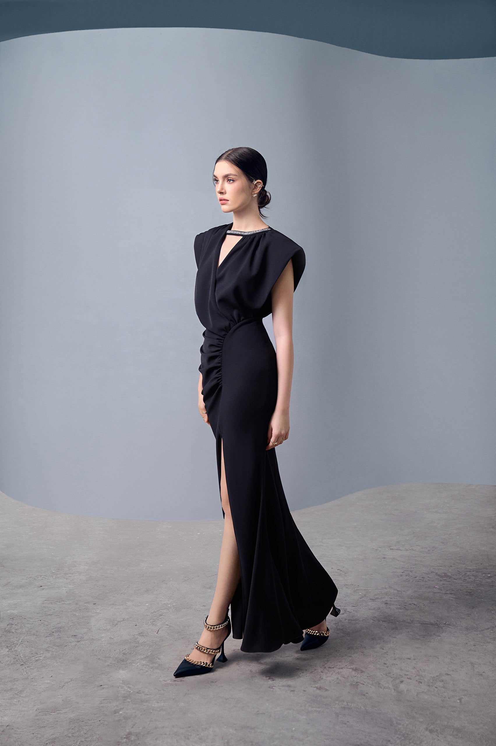 Mellow Asymmetrical Slit Dress