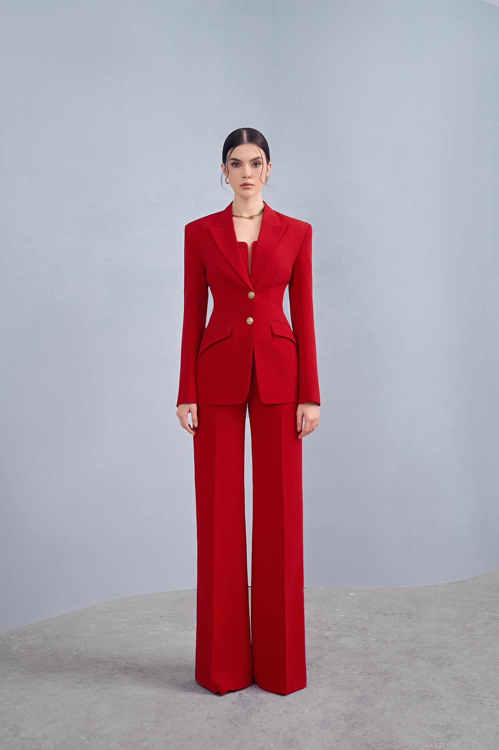 Navy Scarlet Classic Blazer