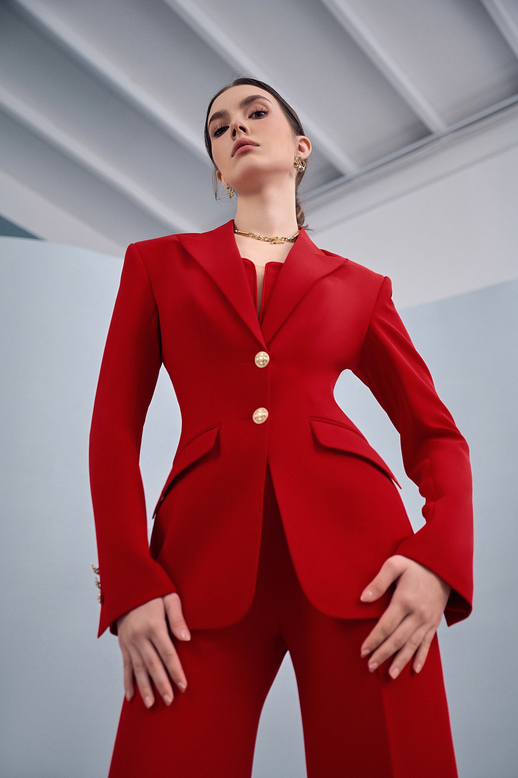 Navy Scarlet Classic Blazer