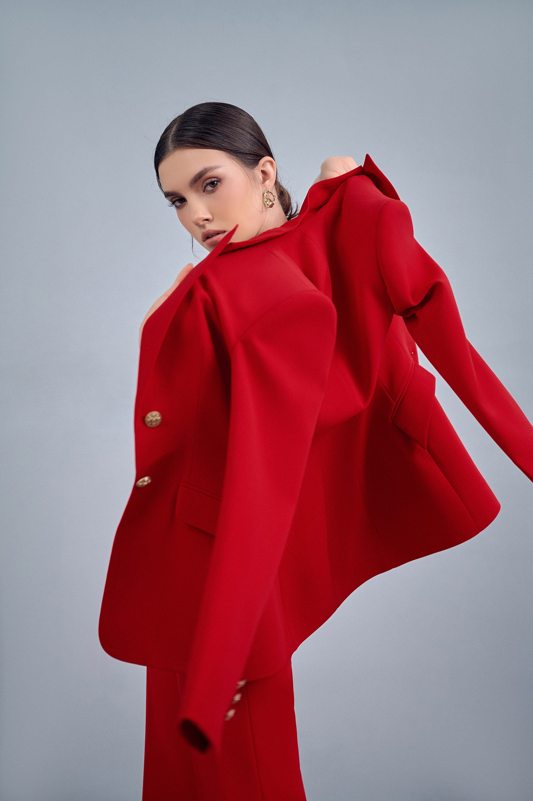 Navy Scarlet Classic Blazer