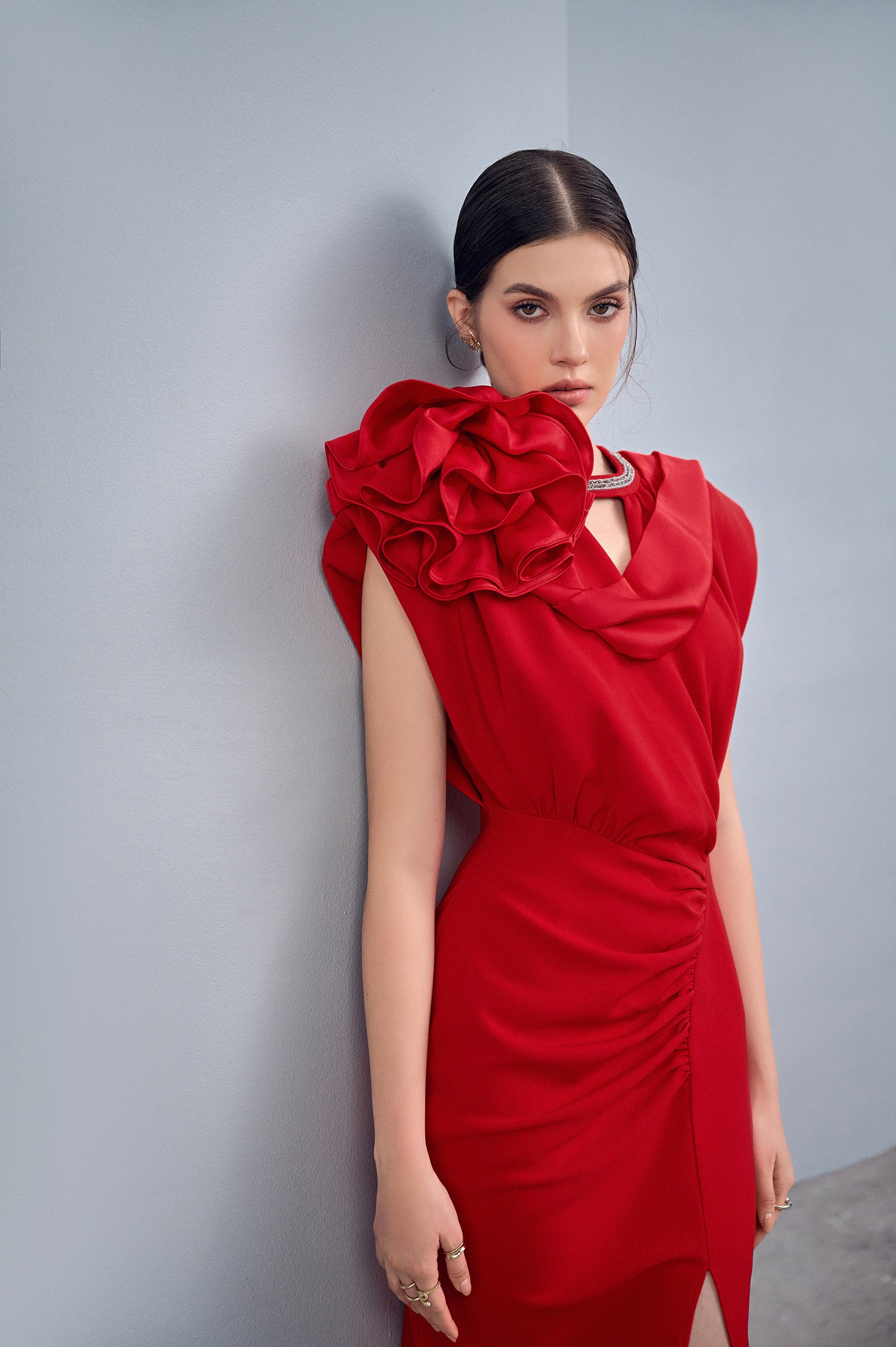 Harmony Asymmetrical Slit Dress VL1011