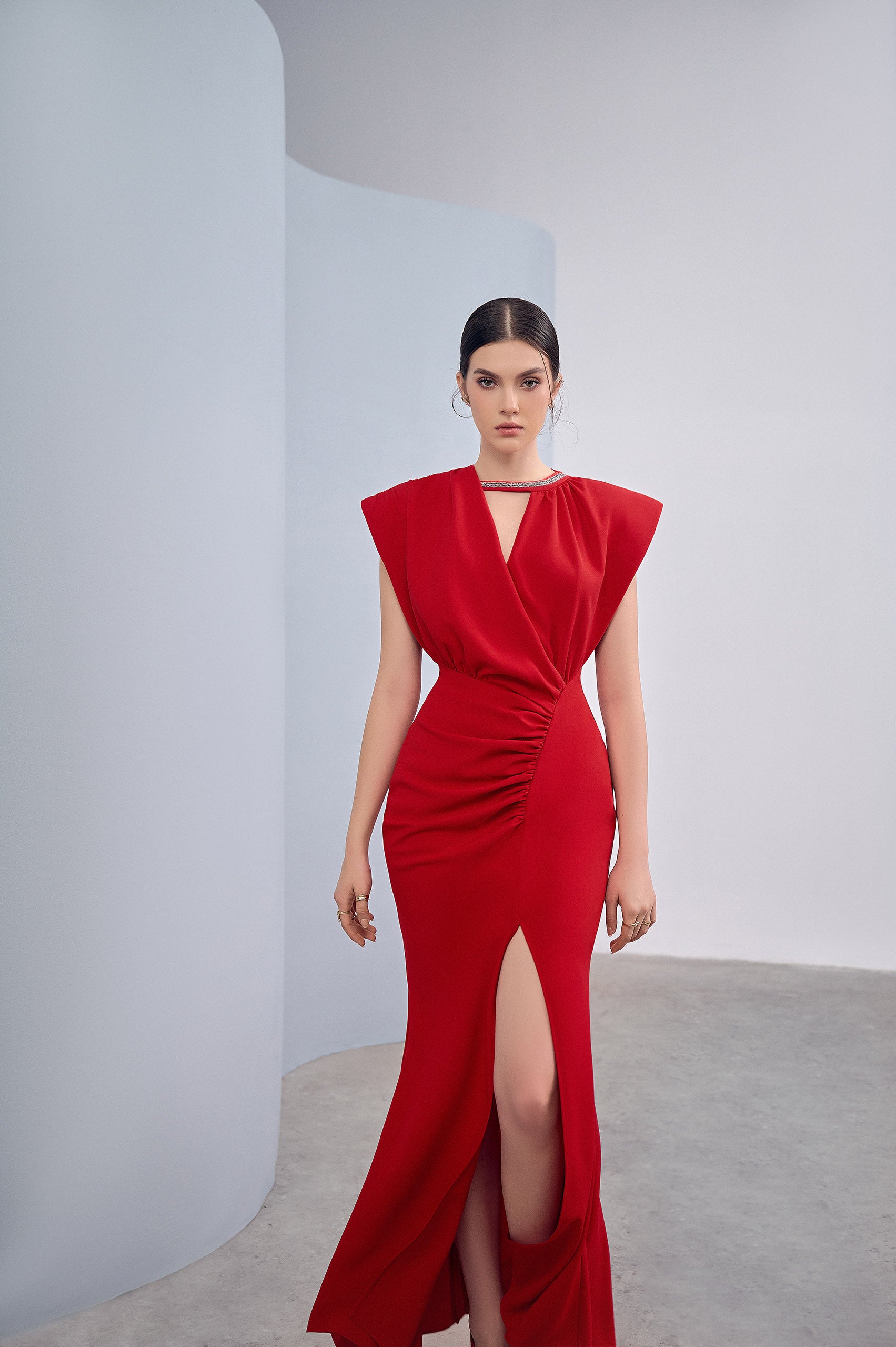 Harmony Asymmetrical Slit Dress VL1011