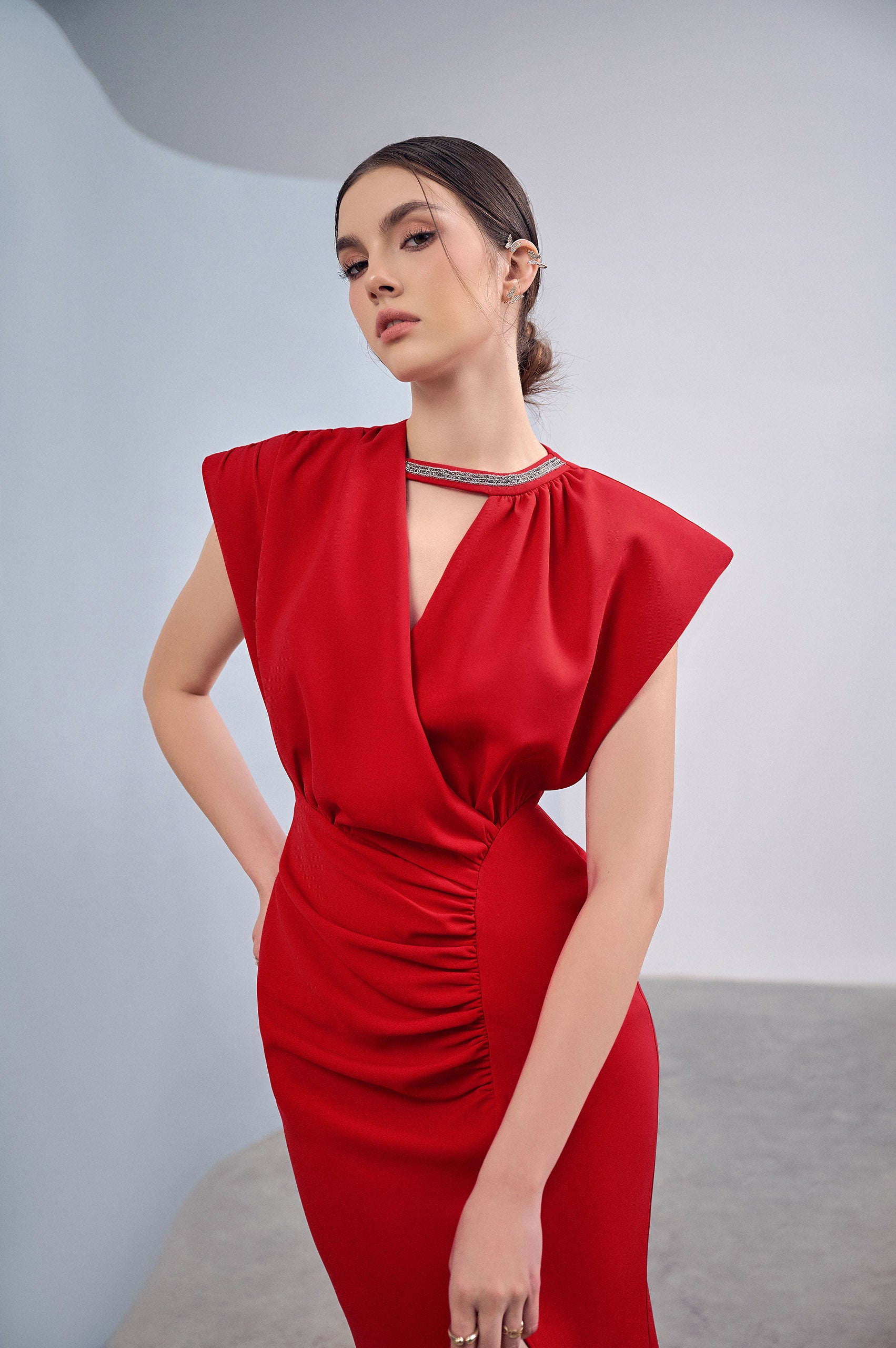 Harmony Asymmetrical Slit Dress VL1011