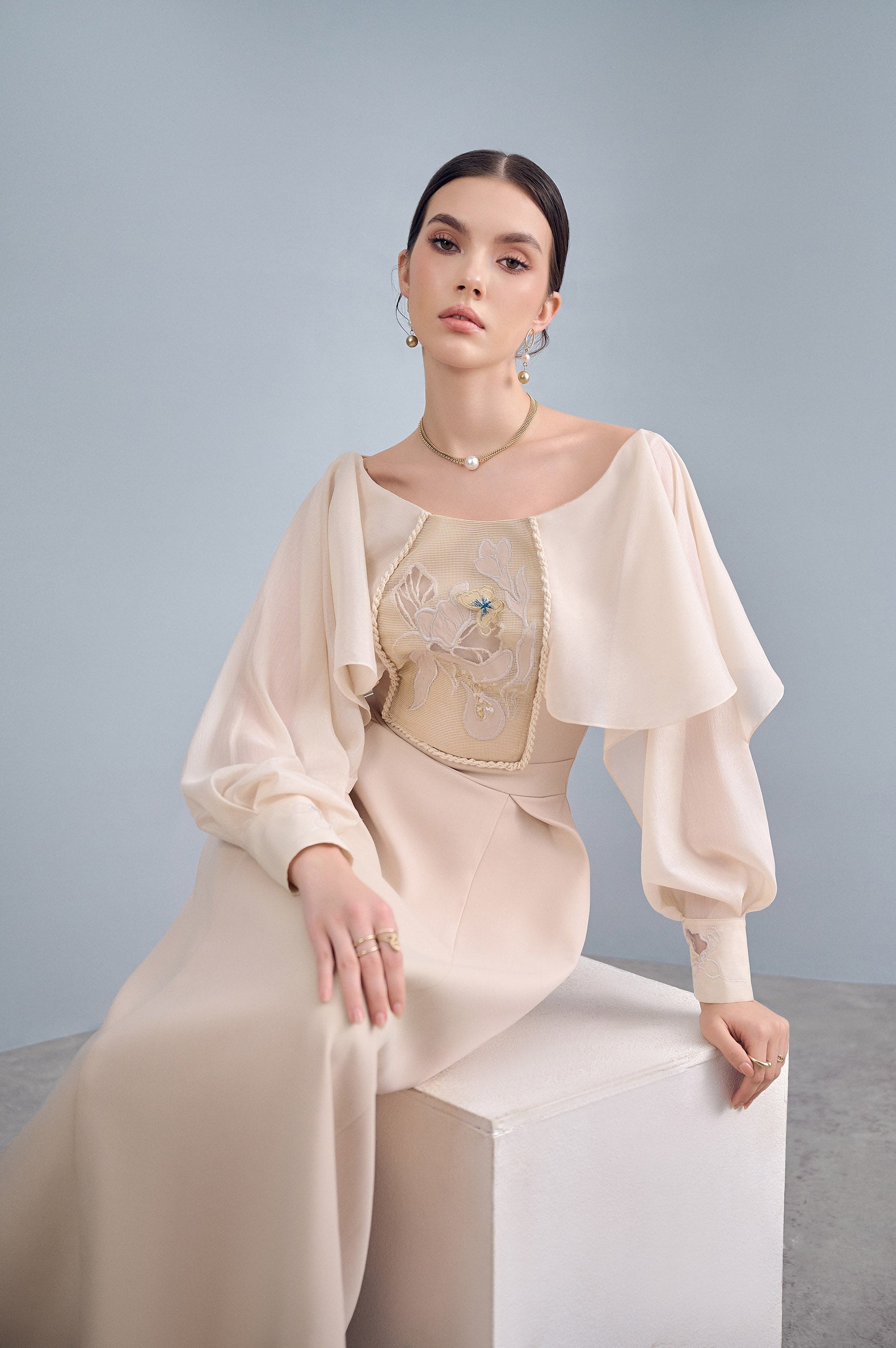 Pretty Embroidered 3D Dress