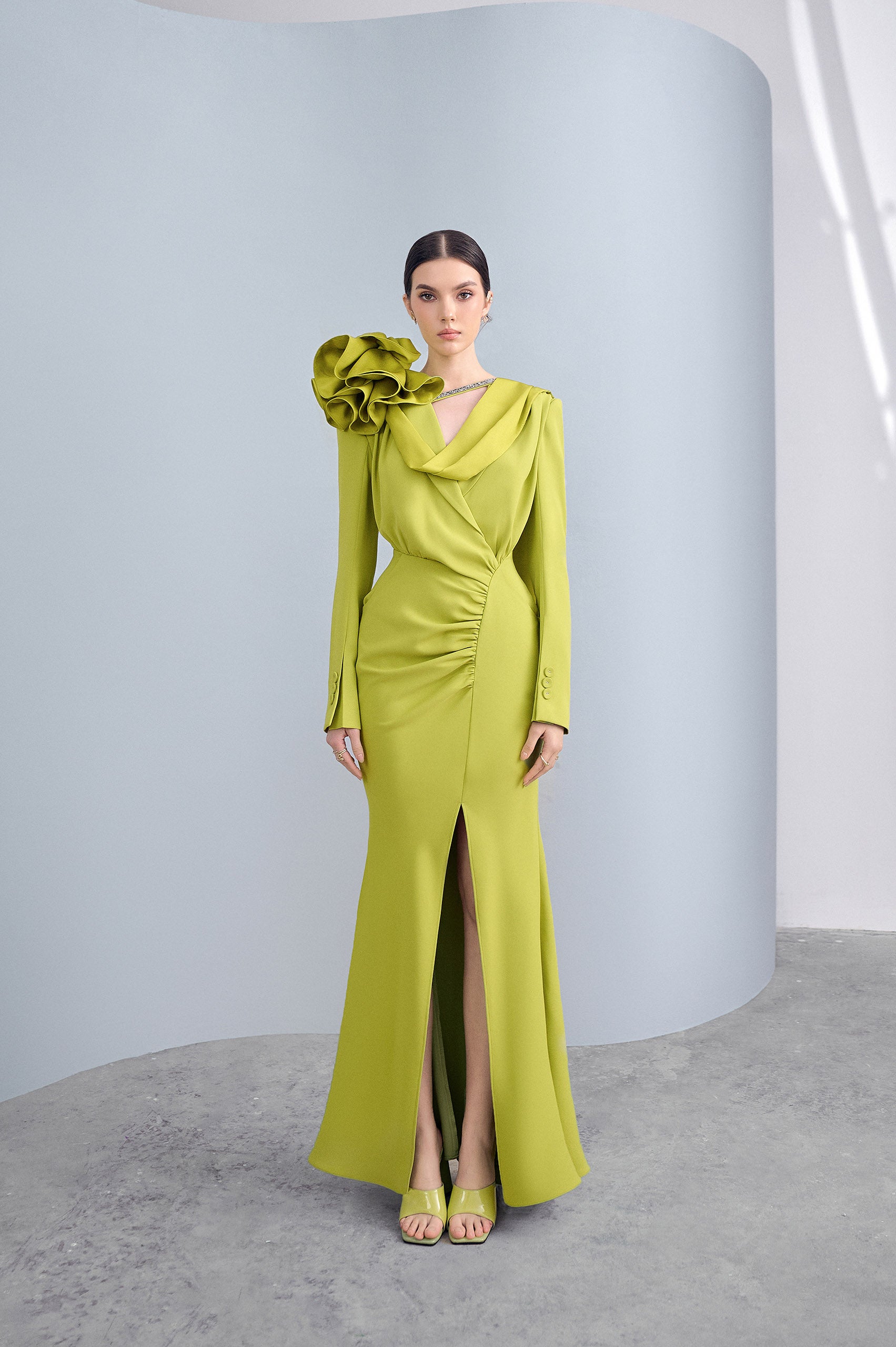 Lilting Fish Tail Slit Dress