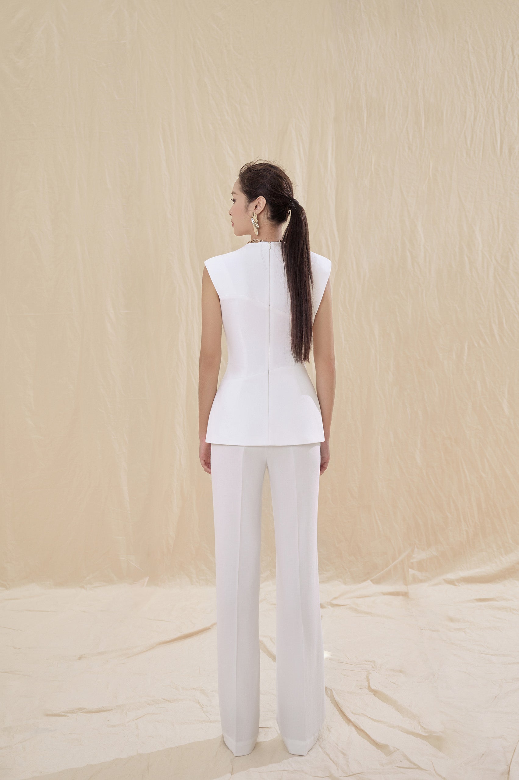 Ceci Twisted Peplum Top