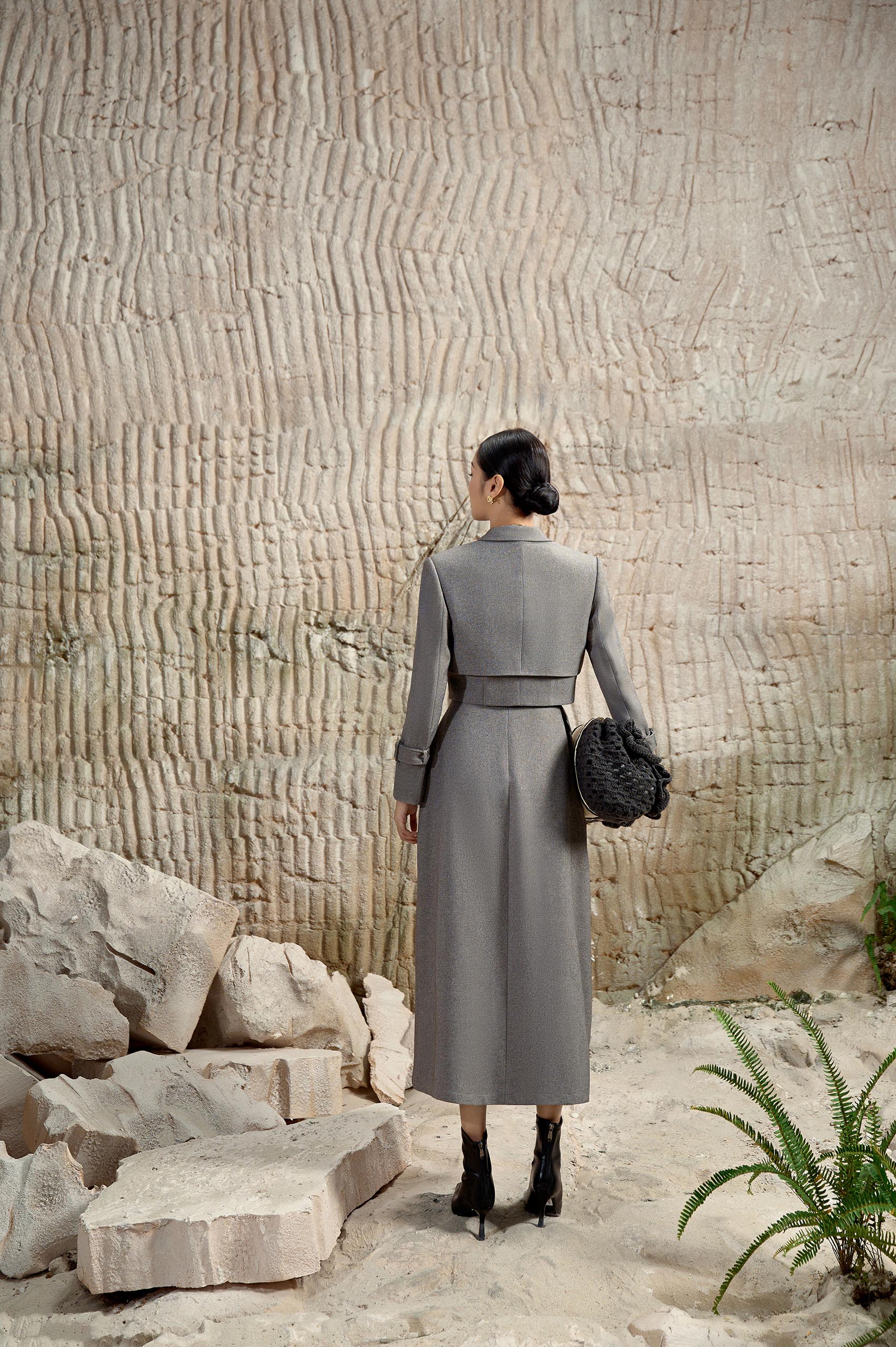 Clay Chic Blazer Croptop