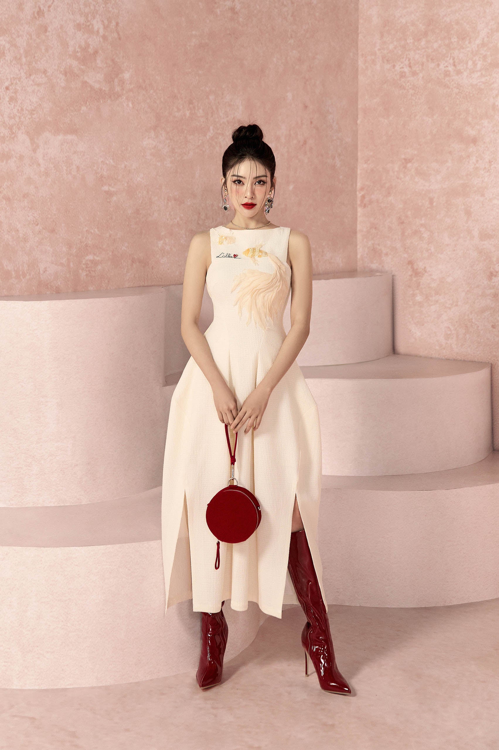 Artistic Patterned 3D Bell Dress