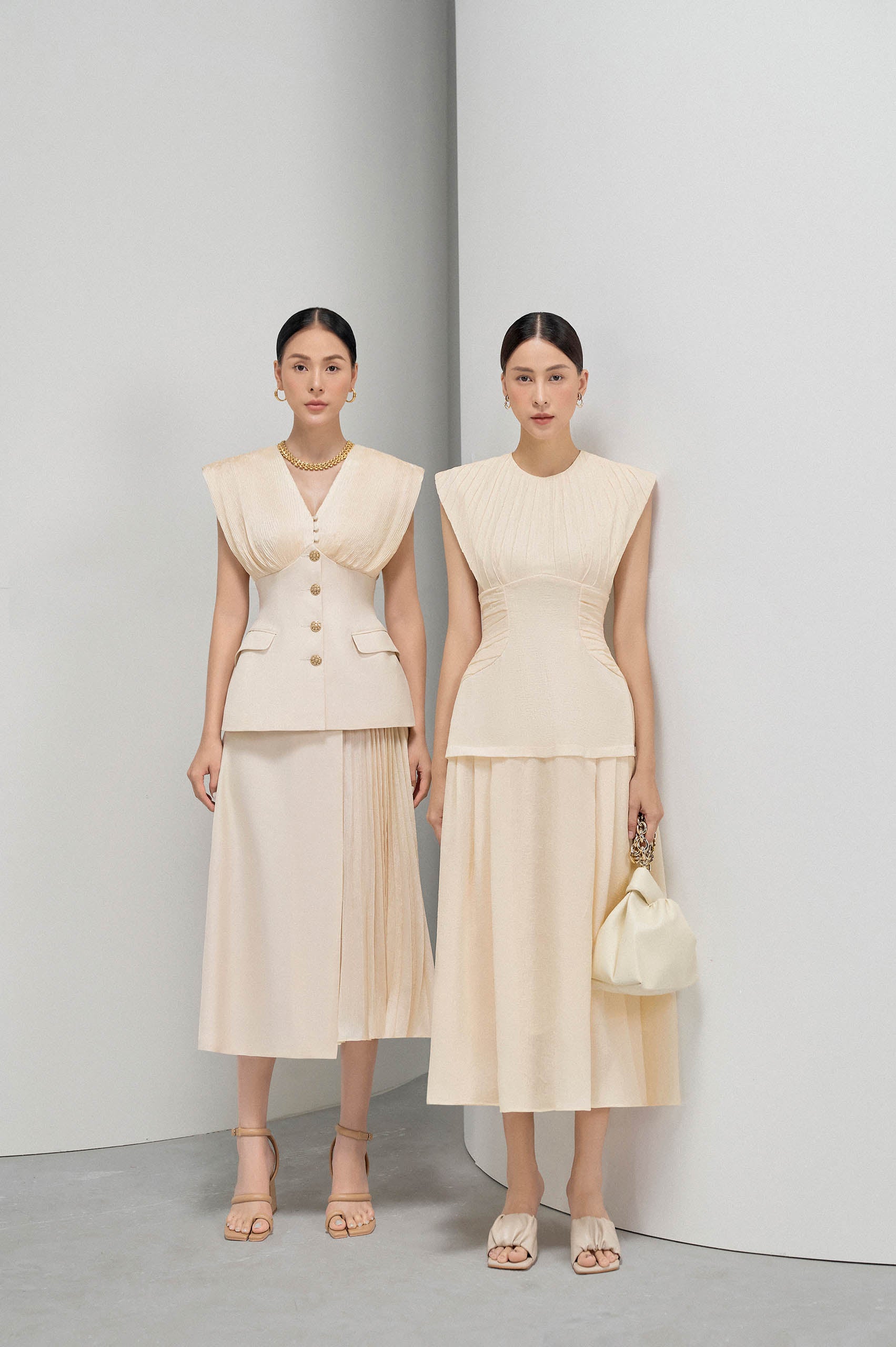 Ice Cream Plated Collar Dress