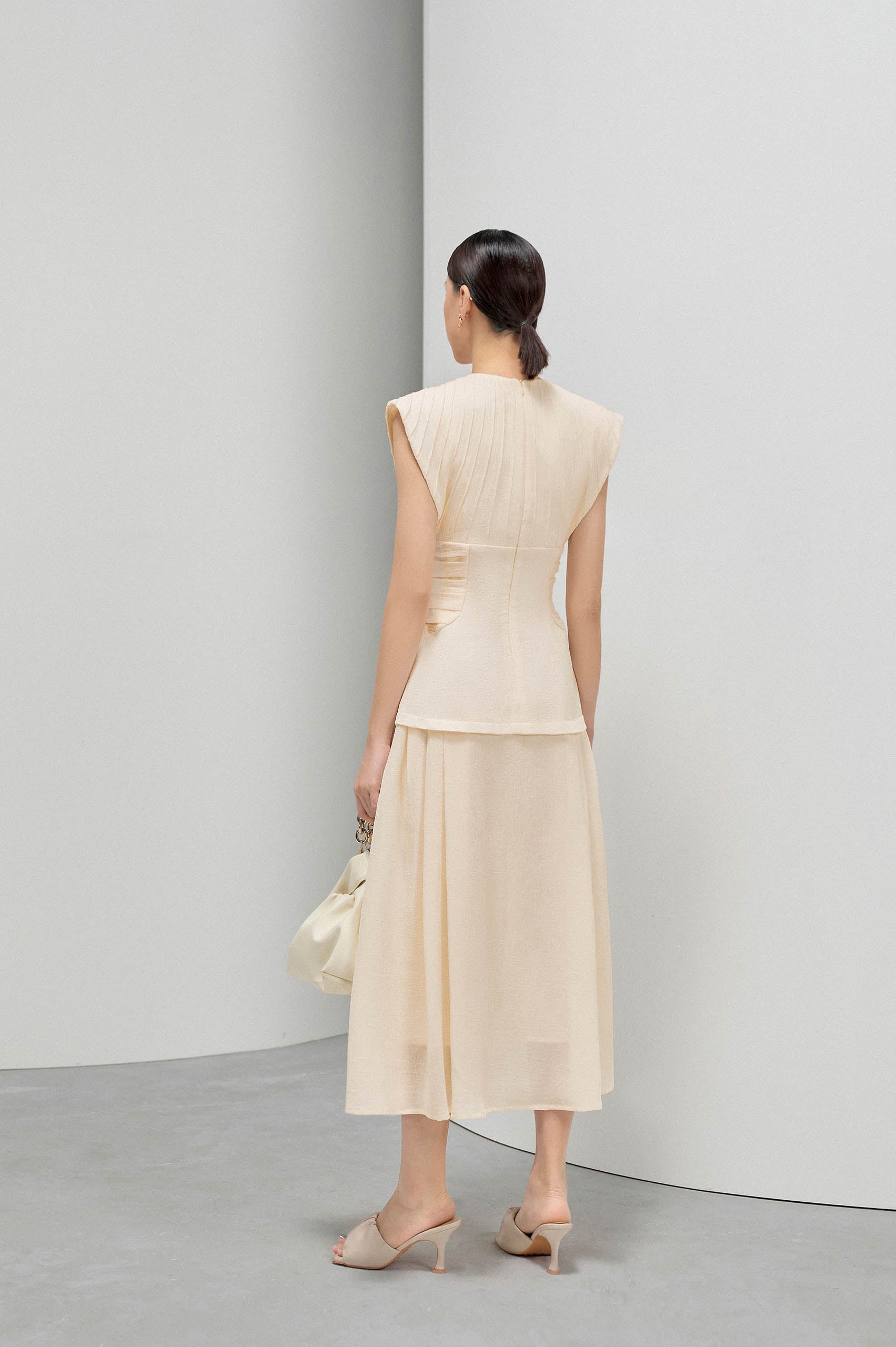 Ice Cream Plated Collar Dress