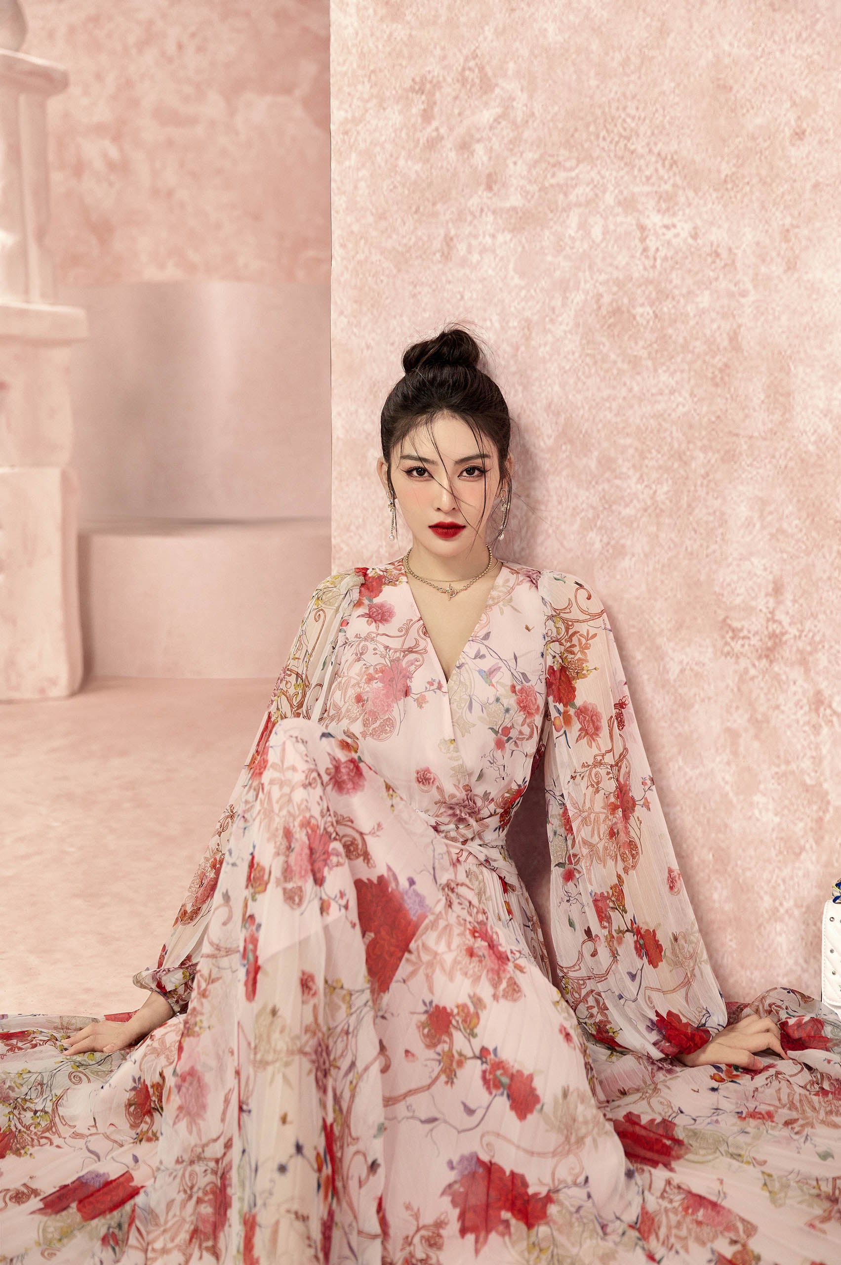 Abloom Pleated Maxi Dress