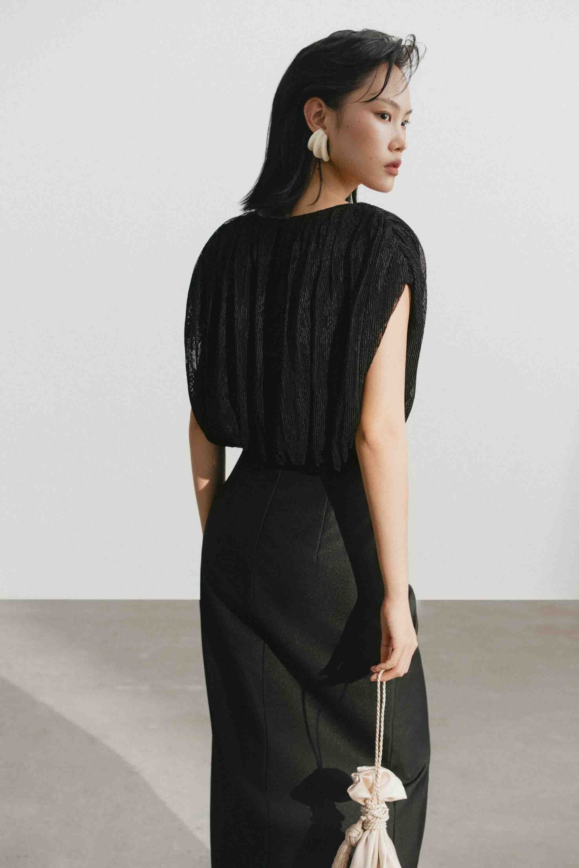 V-Neck Lace Pencil Dress