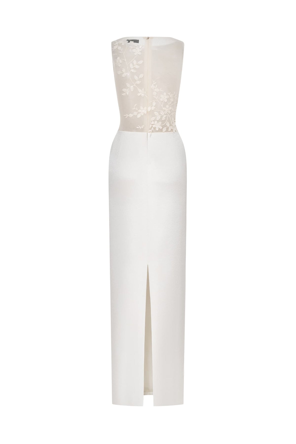 Suzhou Silk Gown with Floral Embroidered Back