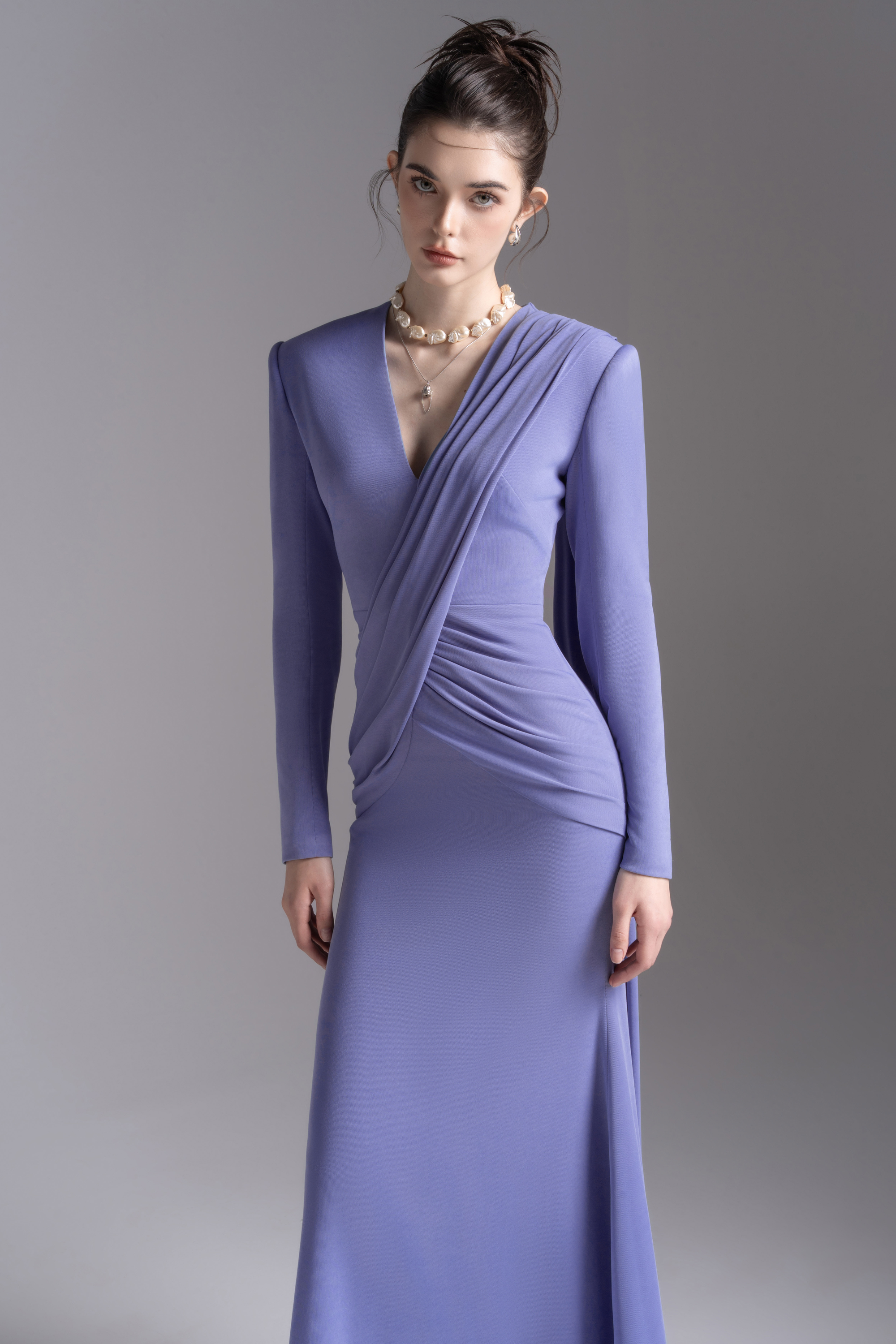 Vest Grace Gown in Dark Sky Blue