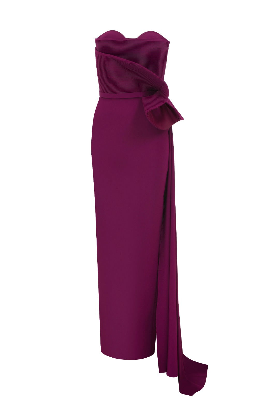 Magenta Strapless Evening Gown N0520A