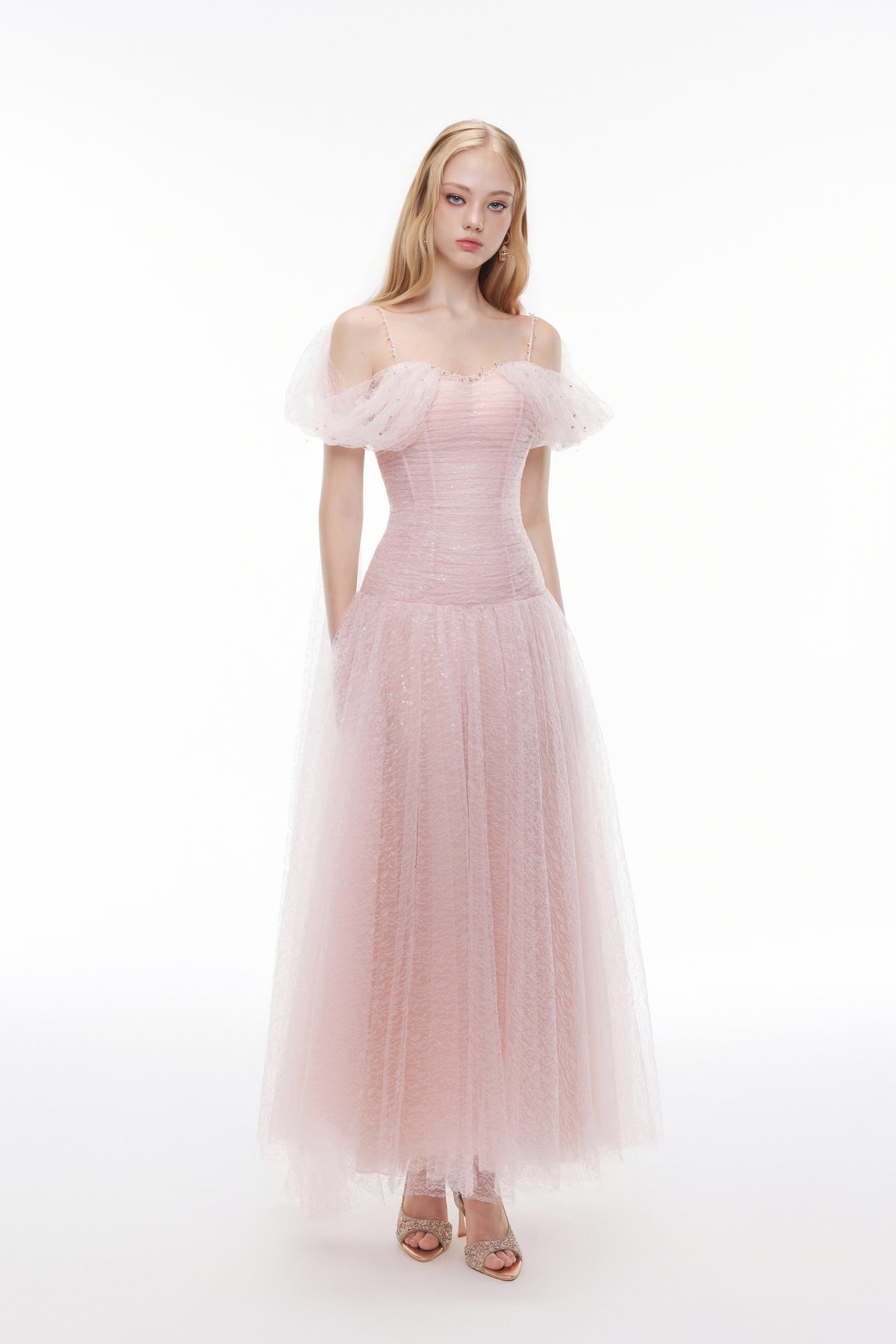 BLOSSOM DRESS by Joséphine in pink — Full front view