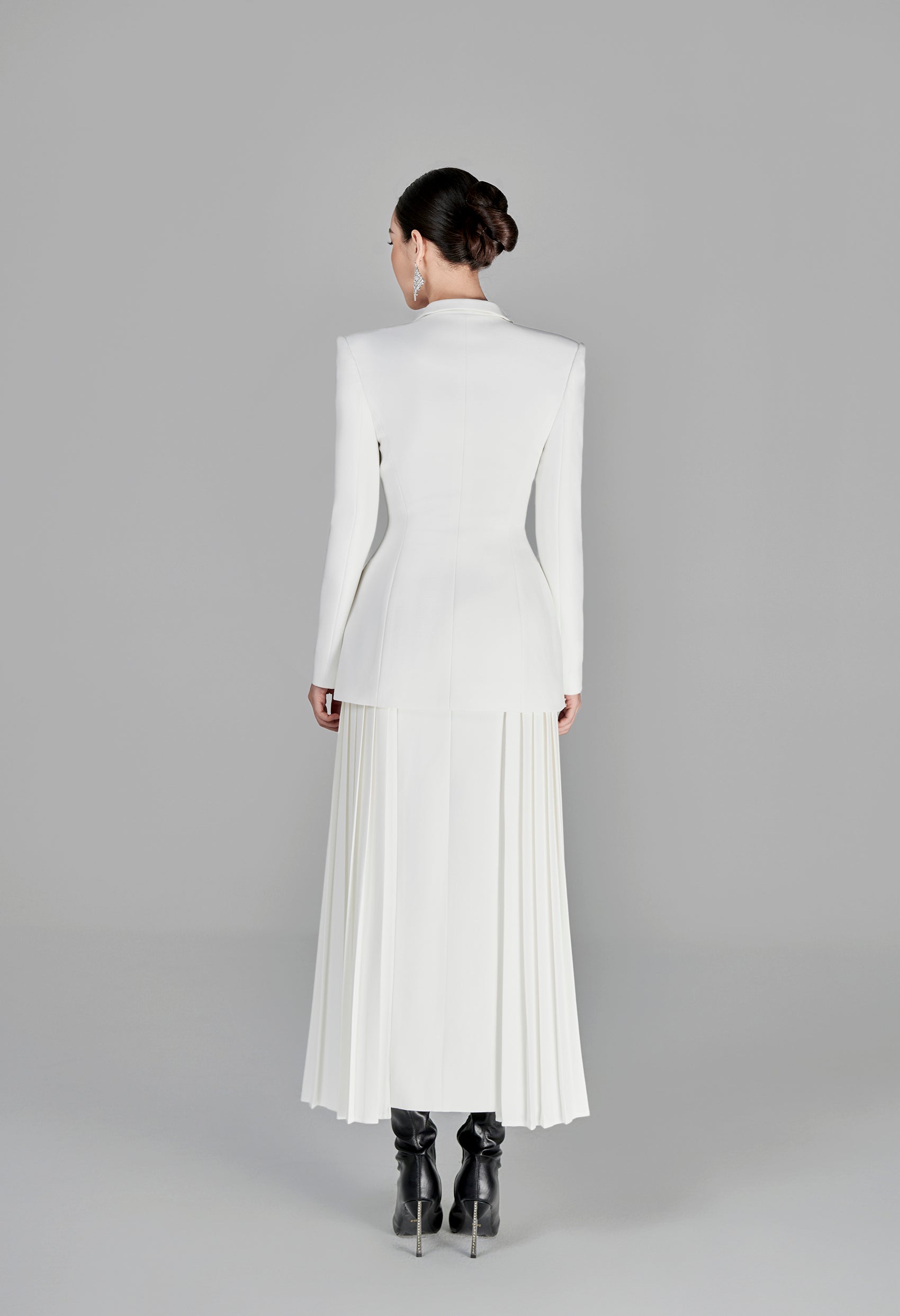 Korey White Slit Skirt