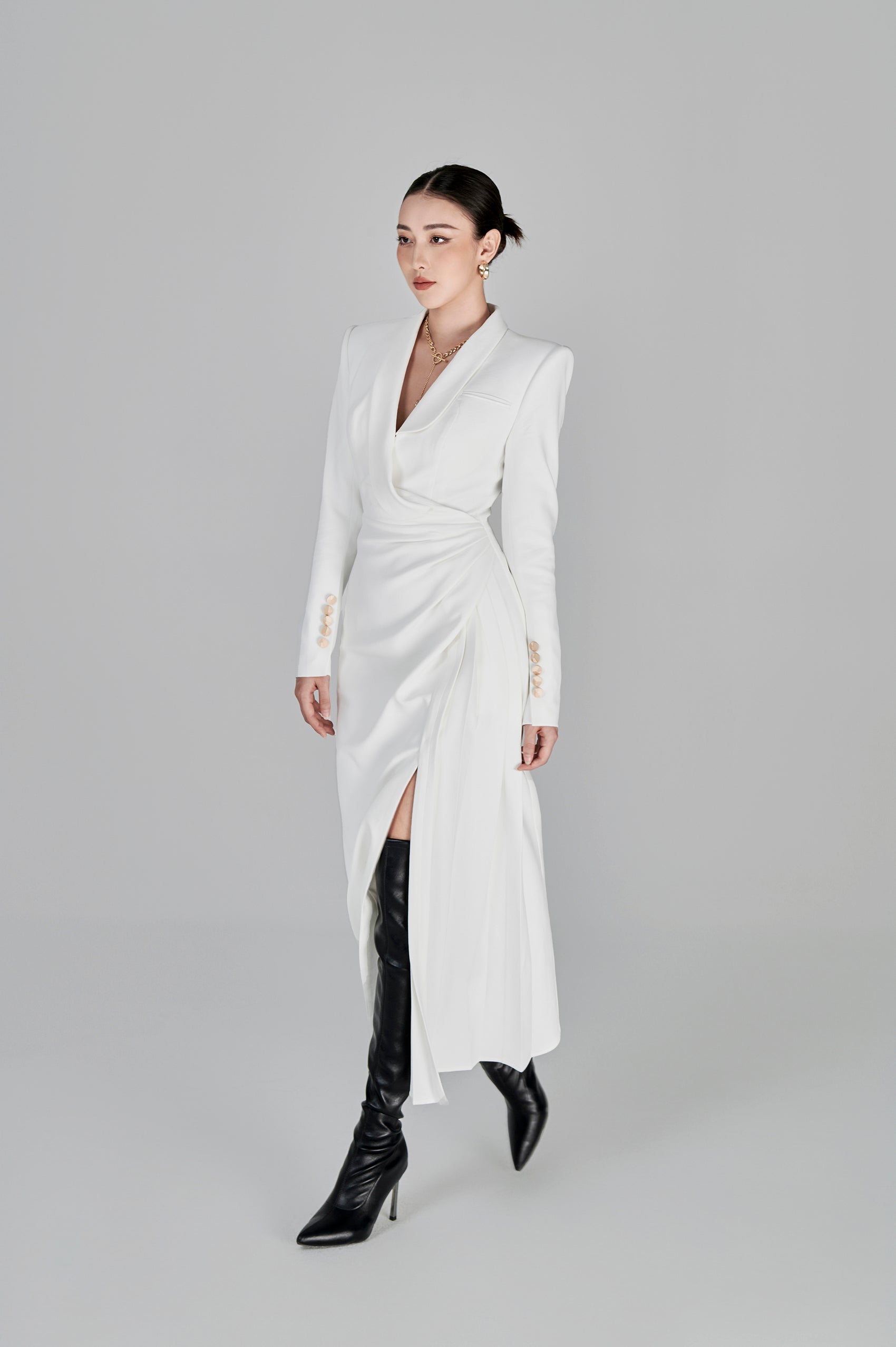 Rosanna Asymetrical Draping Dress