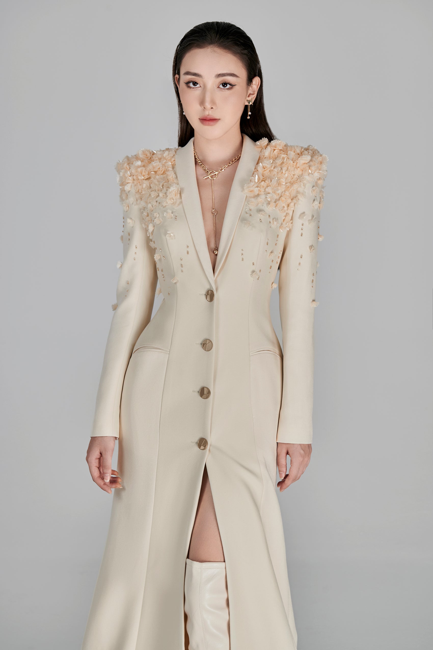 Ines Deep V-neck Gown - VL1019