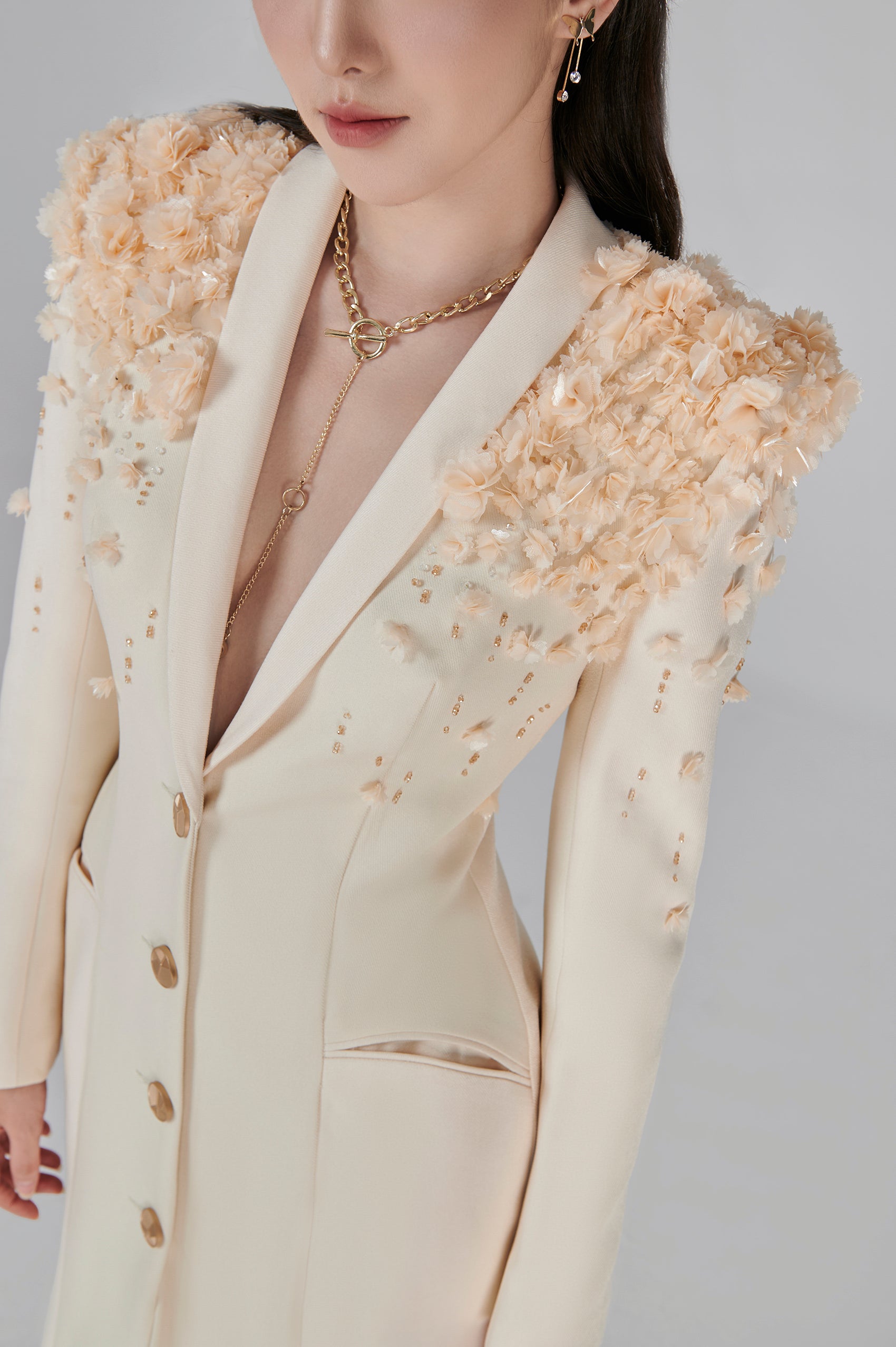 Ines Deep V-neck Gown - VL1019