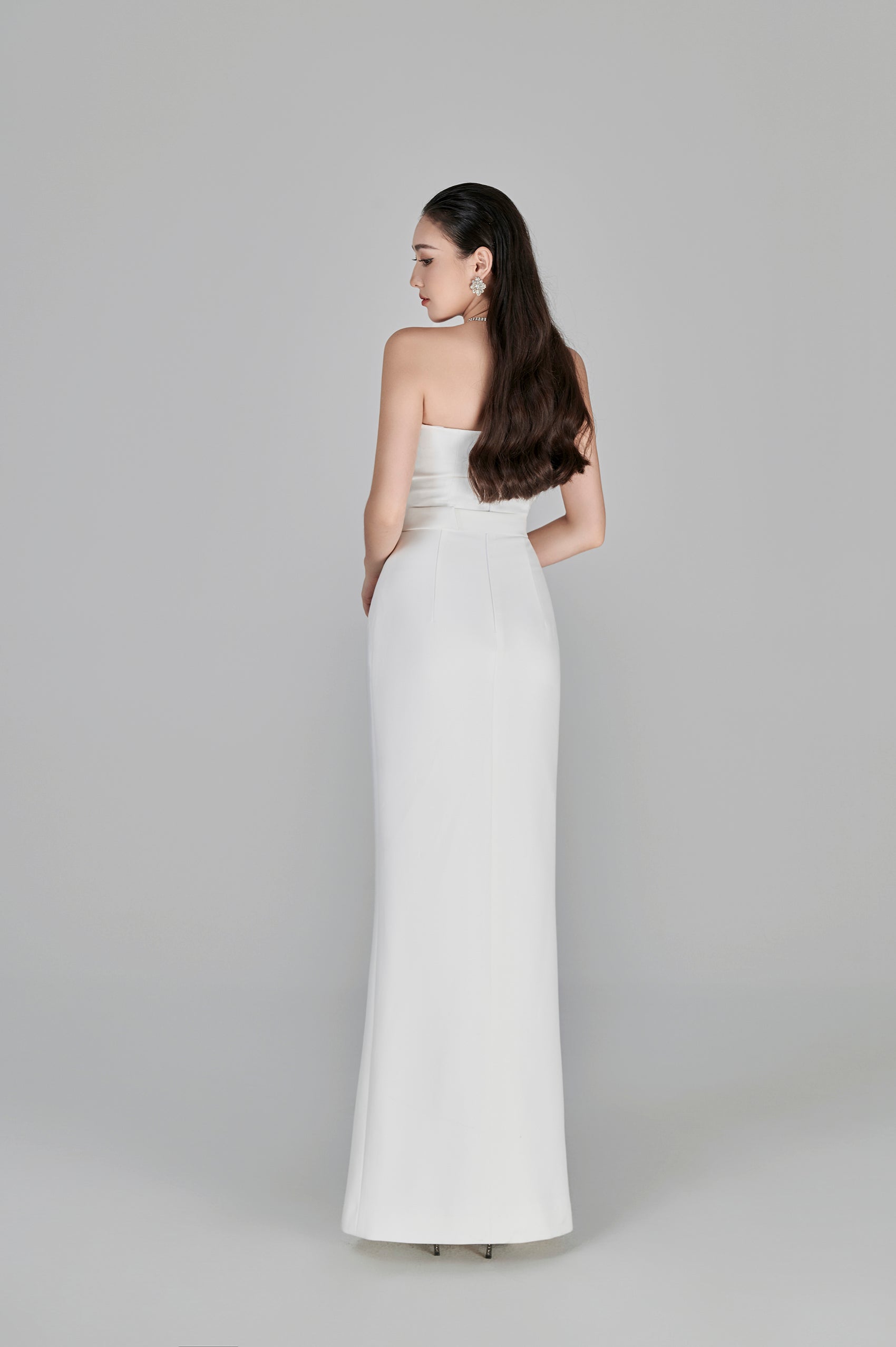 Maha Strapless Evening Gown