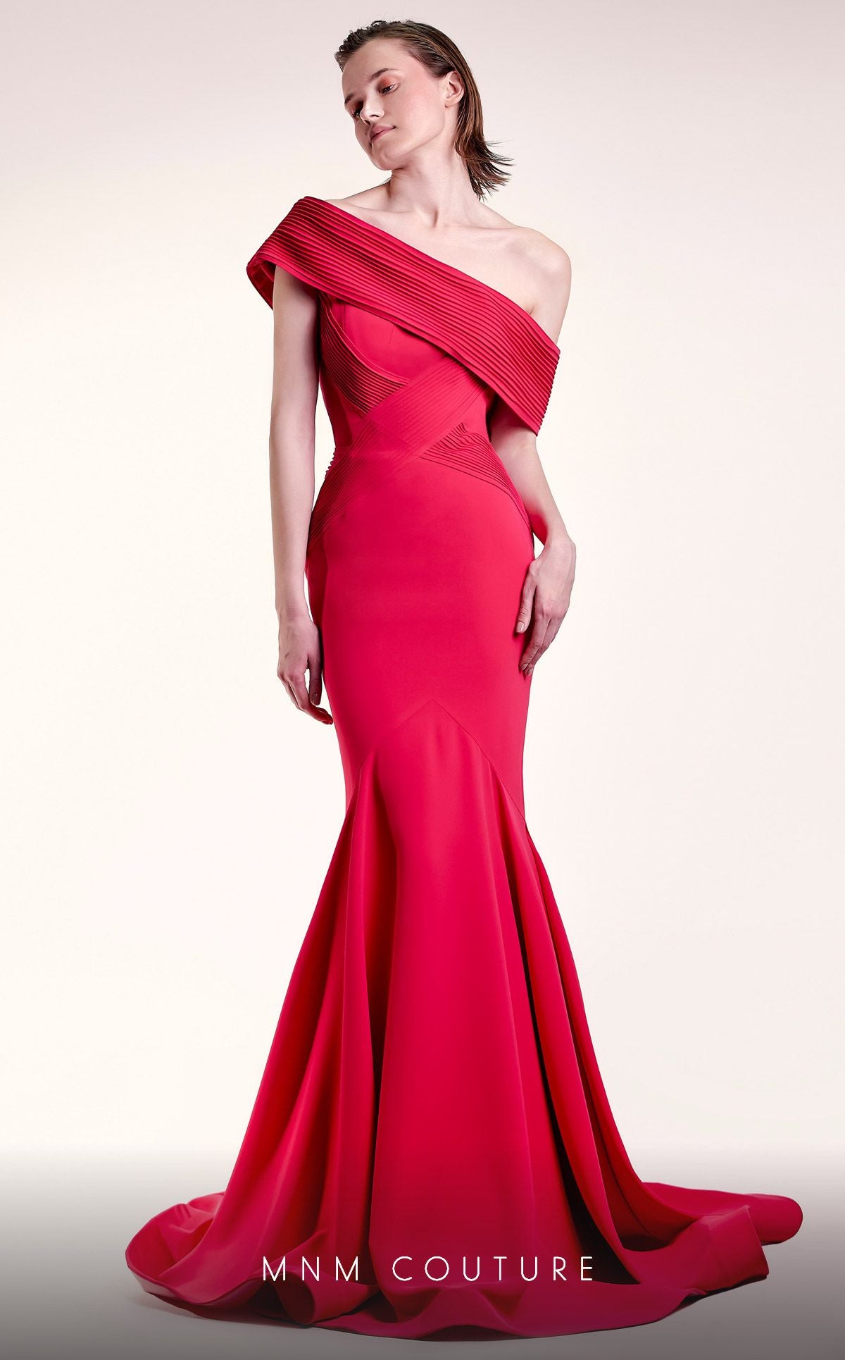 Asymmetric Mermaid Evening Dress G1430