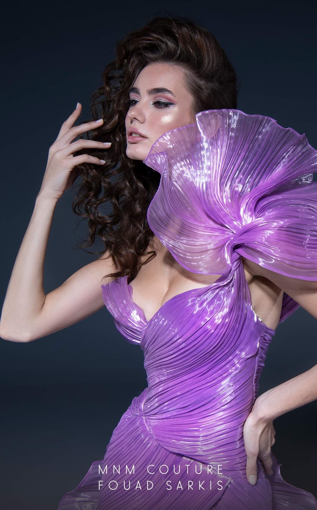 Asymmetrical Draped Bust Gown 2788