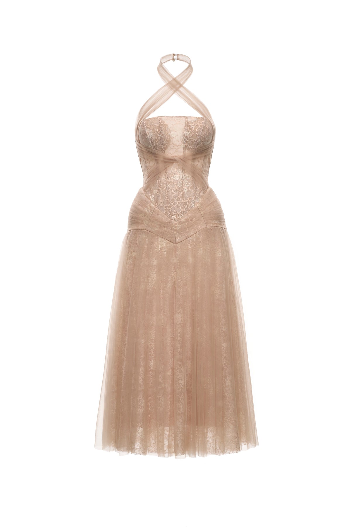 Joséphine SILVIA dress in Brown, full dress view.