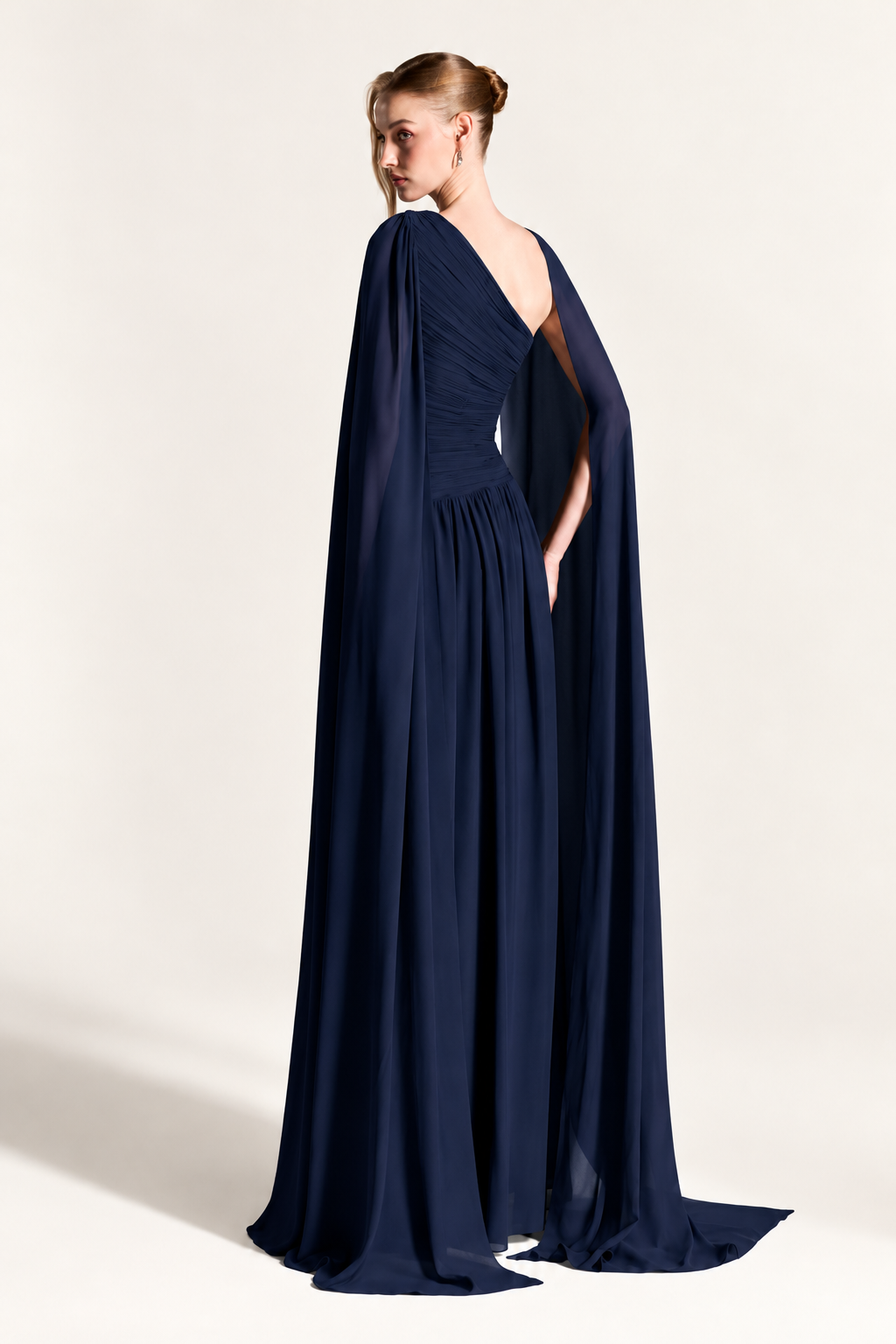 Ruched Crystal Gown