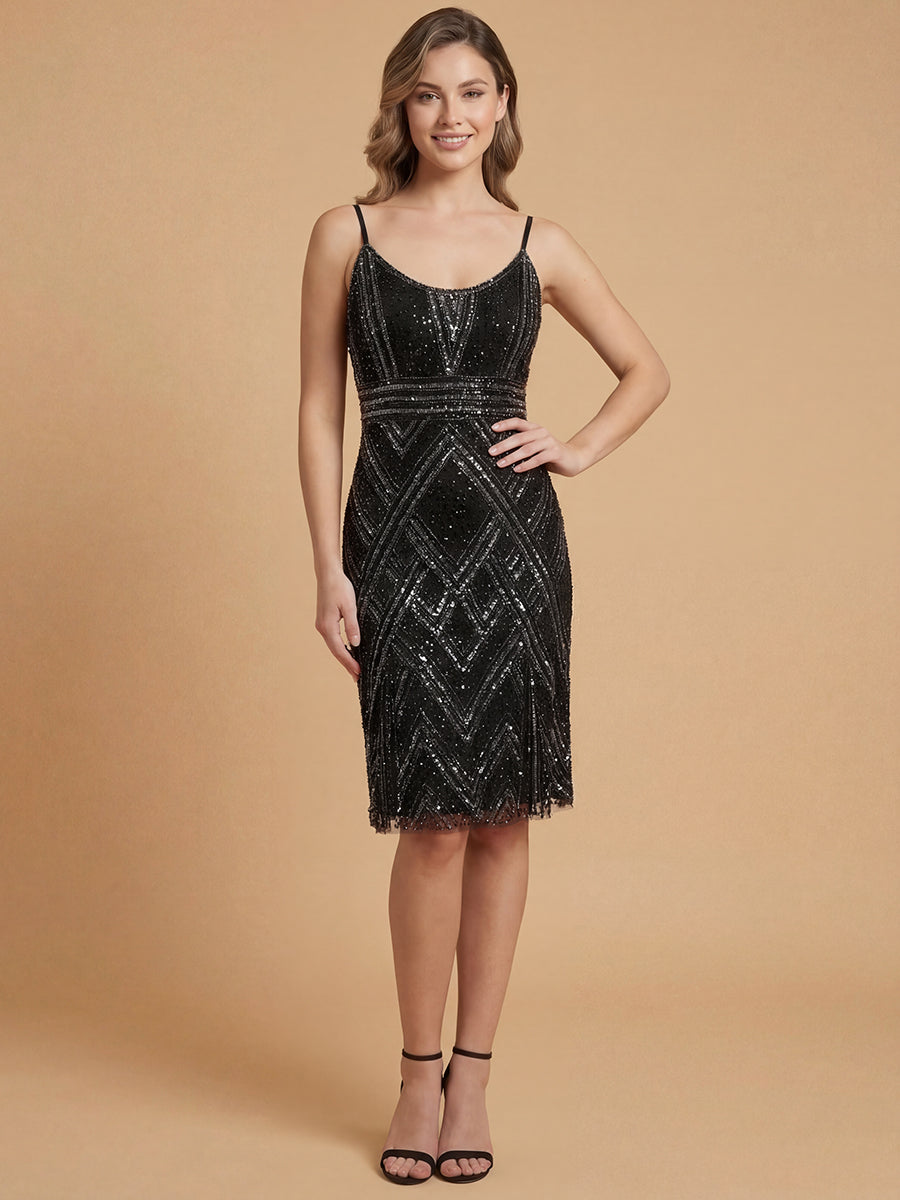 Lara 28860 - Beaded Flounce Dress