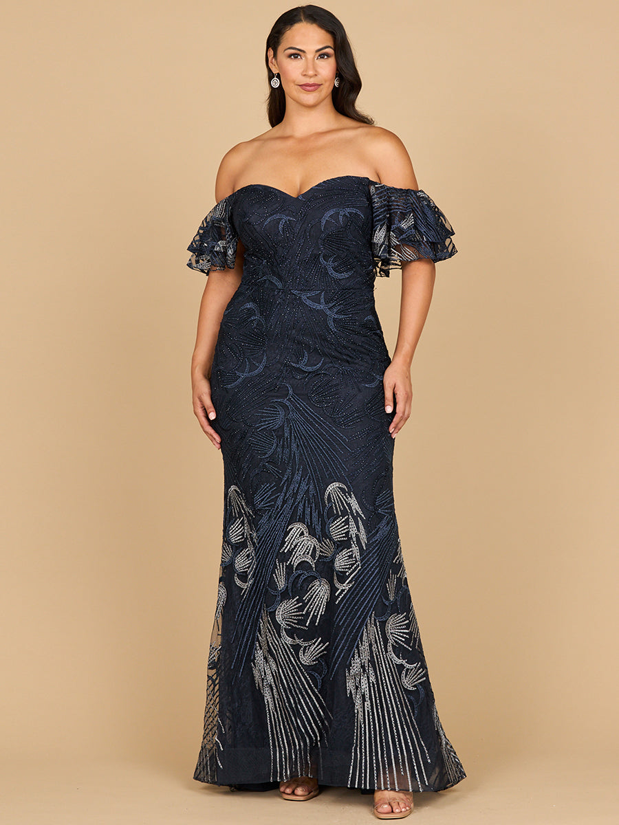 chinese dress ladies Nox Anabel JE974's Off-Shoulder Bridal Mermaid Gown with Appliqué–  sheerdreamz