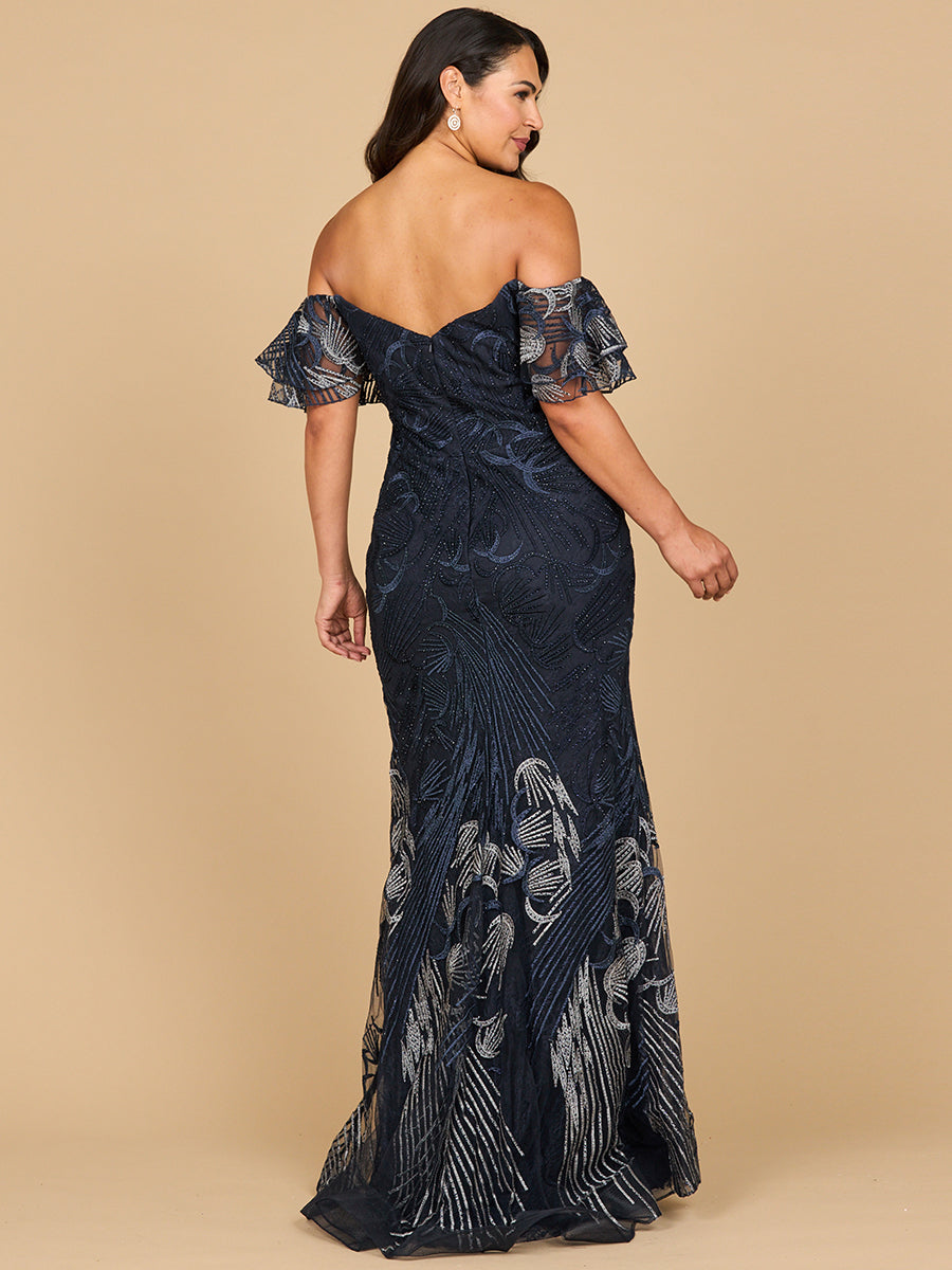 Lara 28884- Off Shoulder Mermaid Lace Gown Lara 28884- Off Shoulder Mermaid Lace Gown