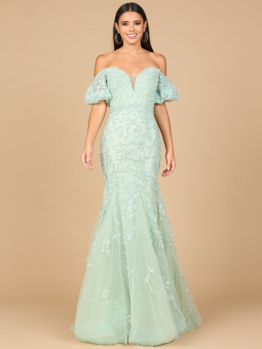 Lace, Off Shoulder Mermaid Gown 28938