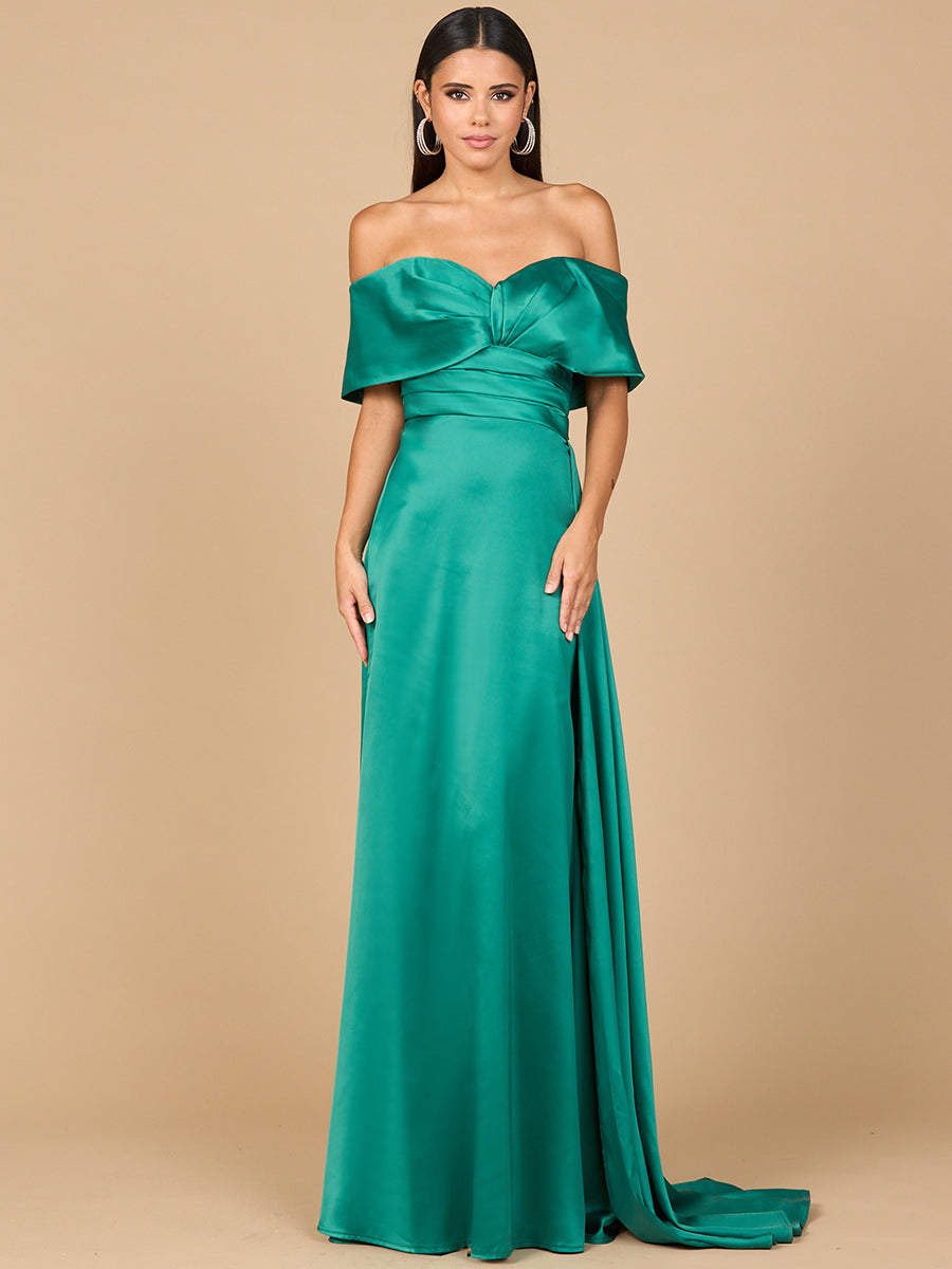 Off Shoulder Satin Dress 28945