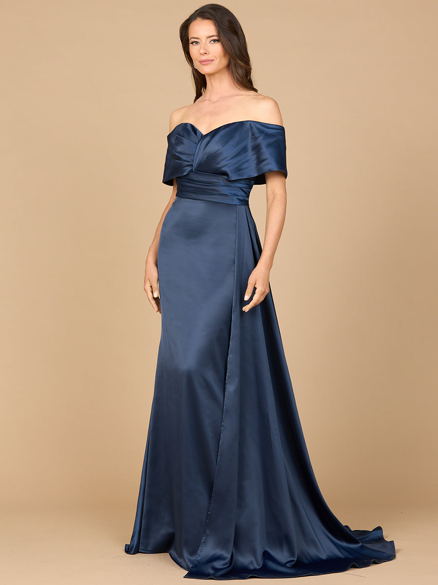 Off Shoulder Satin Dress 28945