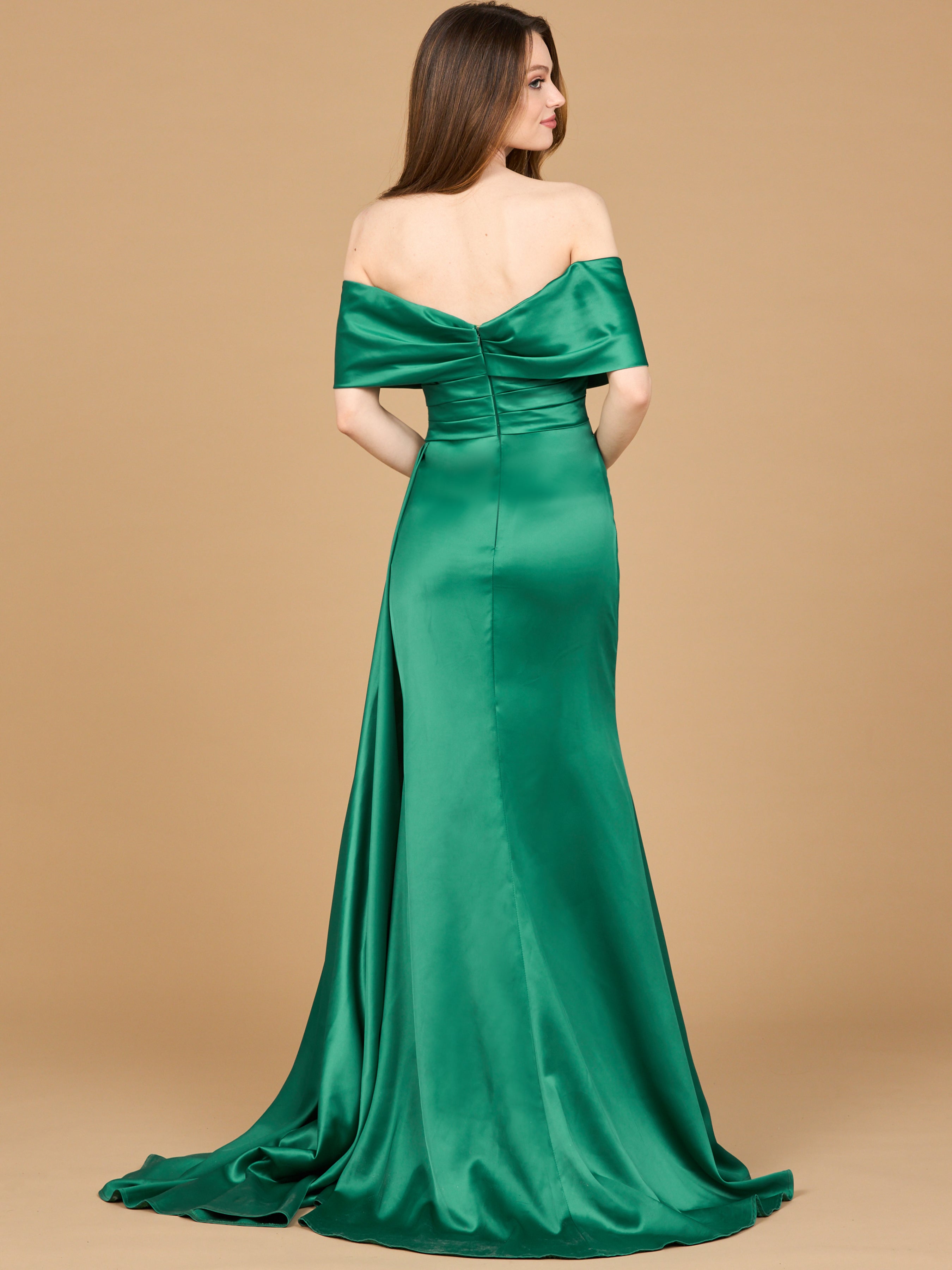 Off Shoulder Satin Dress 28945