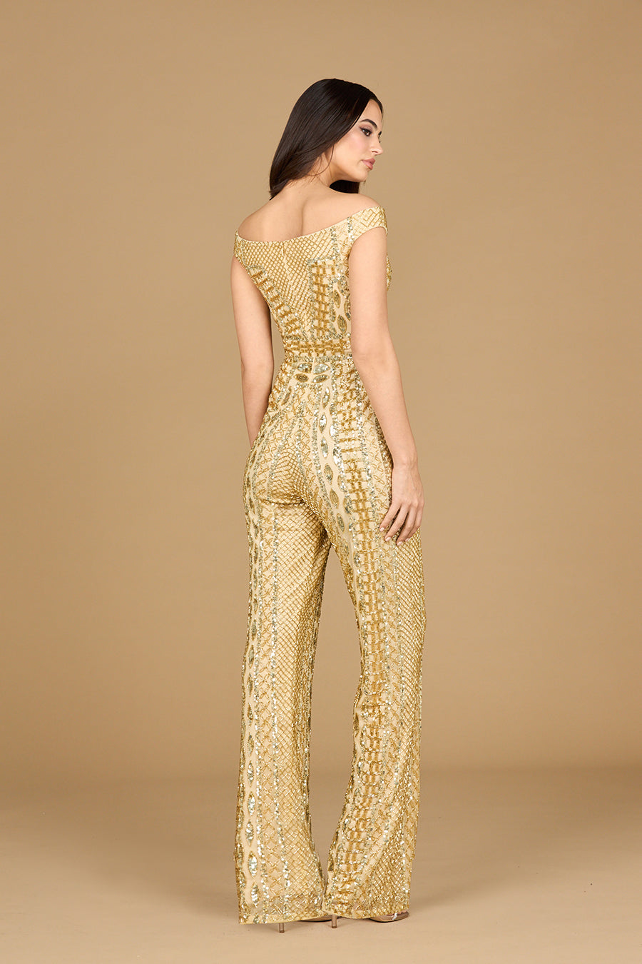 Beaded Off Shoulder Jumpsuit 29323
