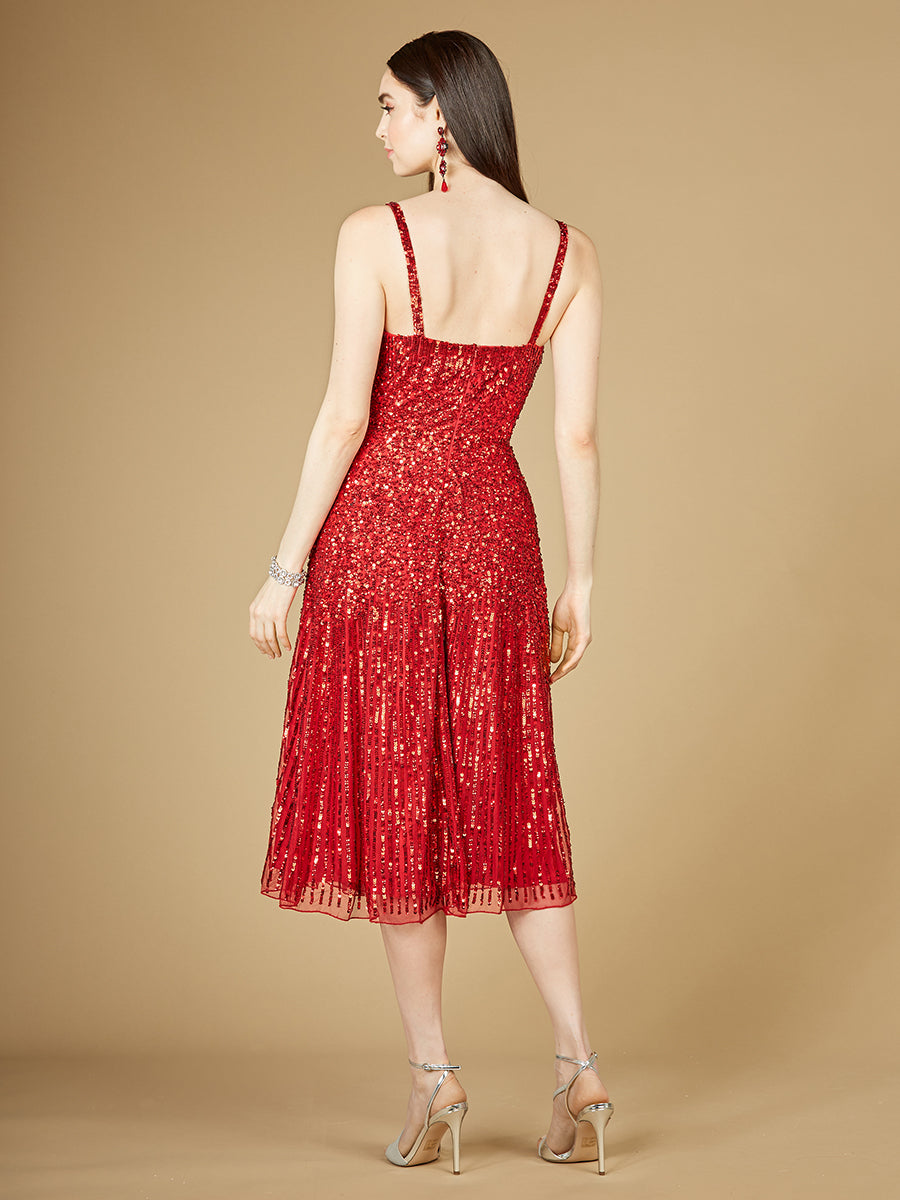 Flowing, Sequin Midi Dress 29347