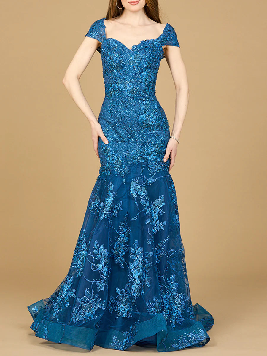 Cap Sleeve Mermaid Gown 29642