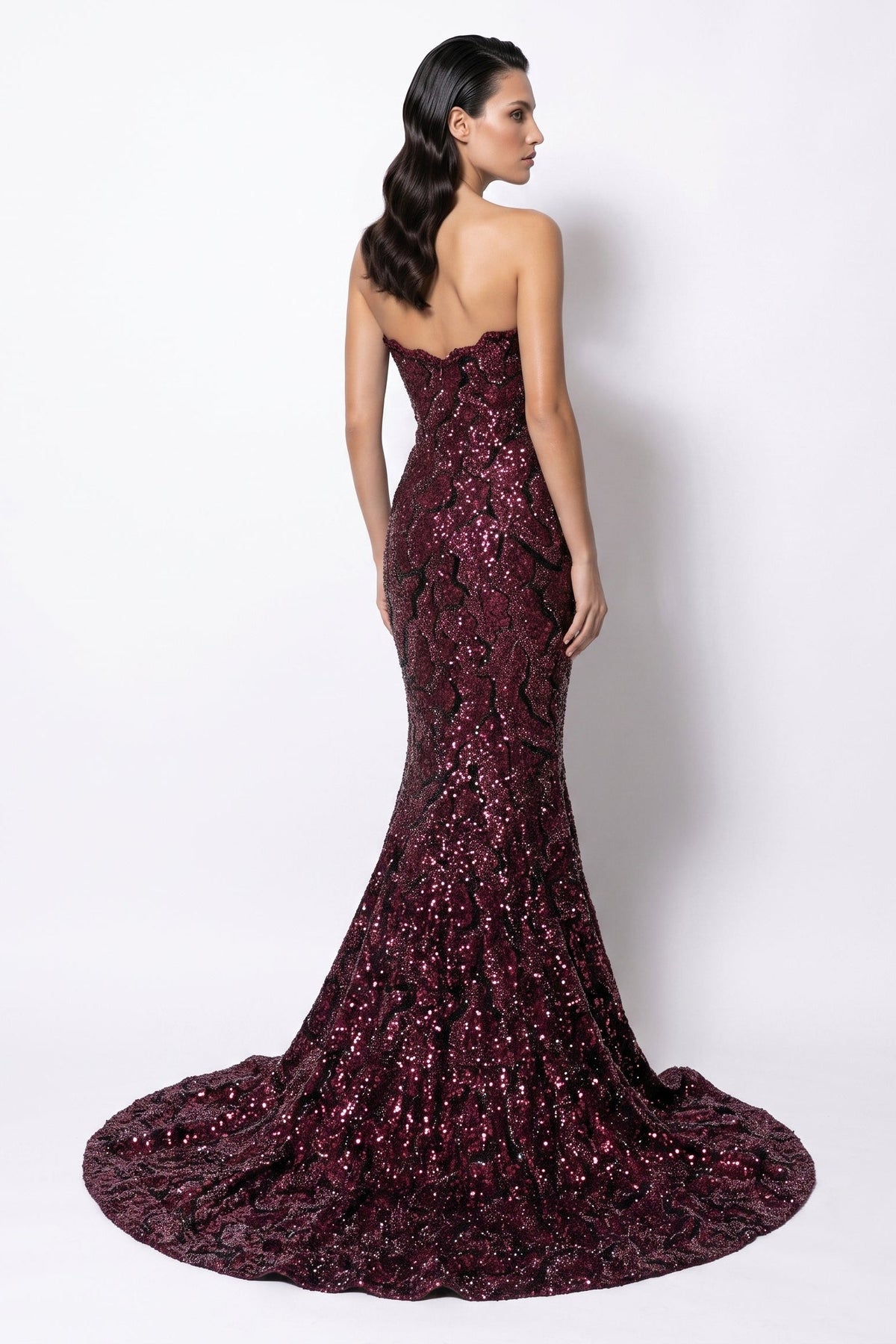 Fouad Sarkis F03018 Bold Elegant Couture Statement Gown