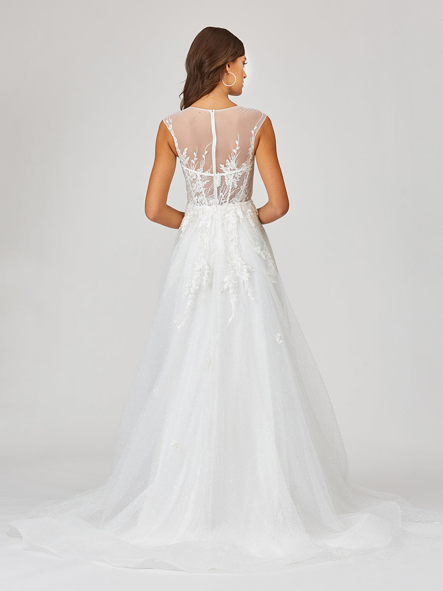 Sheer Bodice Lace Bridal Gown OUTLET 51044